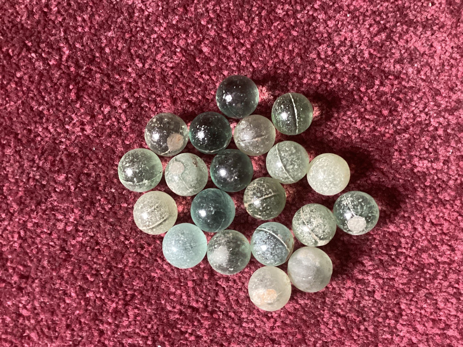 20x Original Codd Bottle Marbles Glass Alley Pop Bottle c 1880-1910 20x Original Codd Bottle Marbles Glass Alley Pop Bottle c 1880-1910