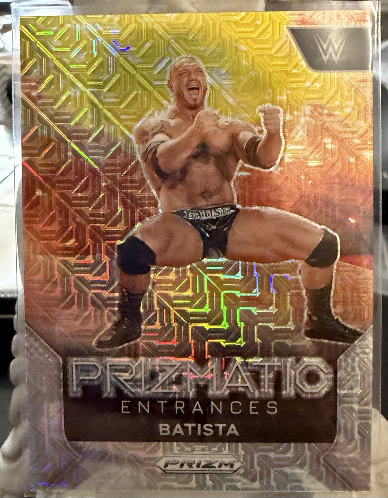Panini 2024 Prizm WWE Prizmatic Entrances Batista #14 Numbered 14/25