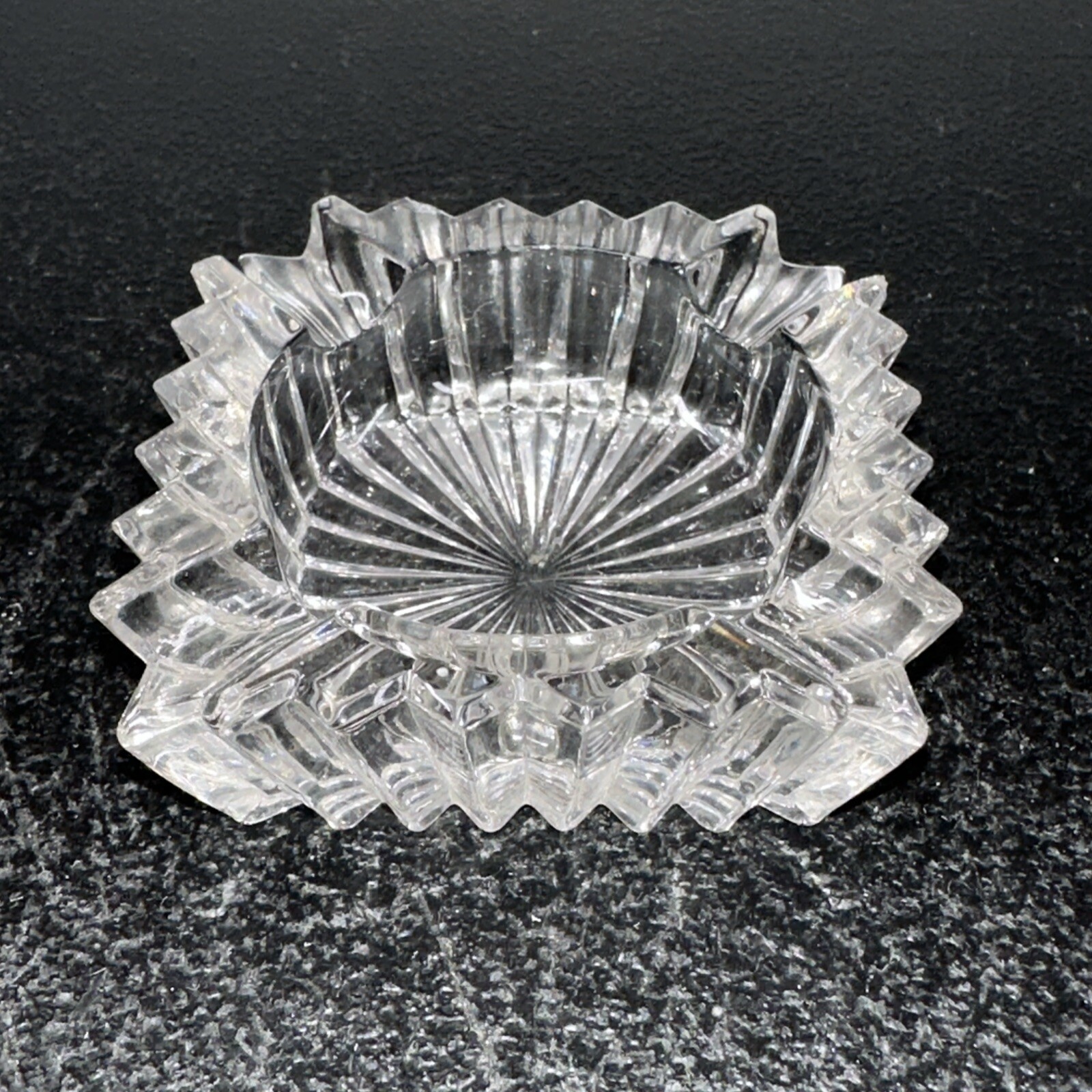 Vintage A.H. Heisey & Company Elegant 2.5”x2.5” Glass Personal Ashtray