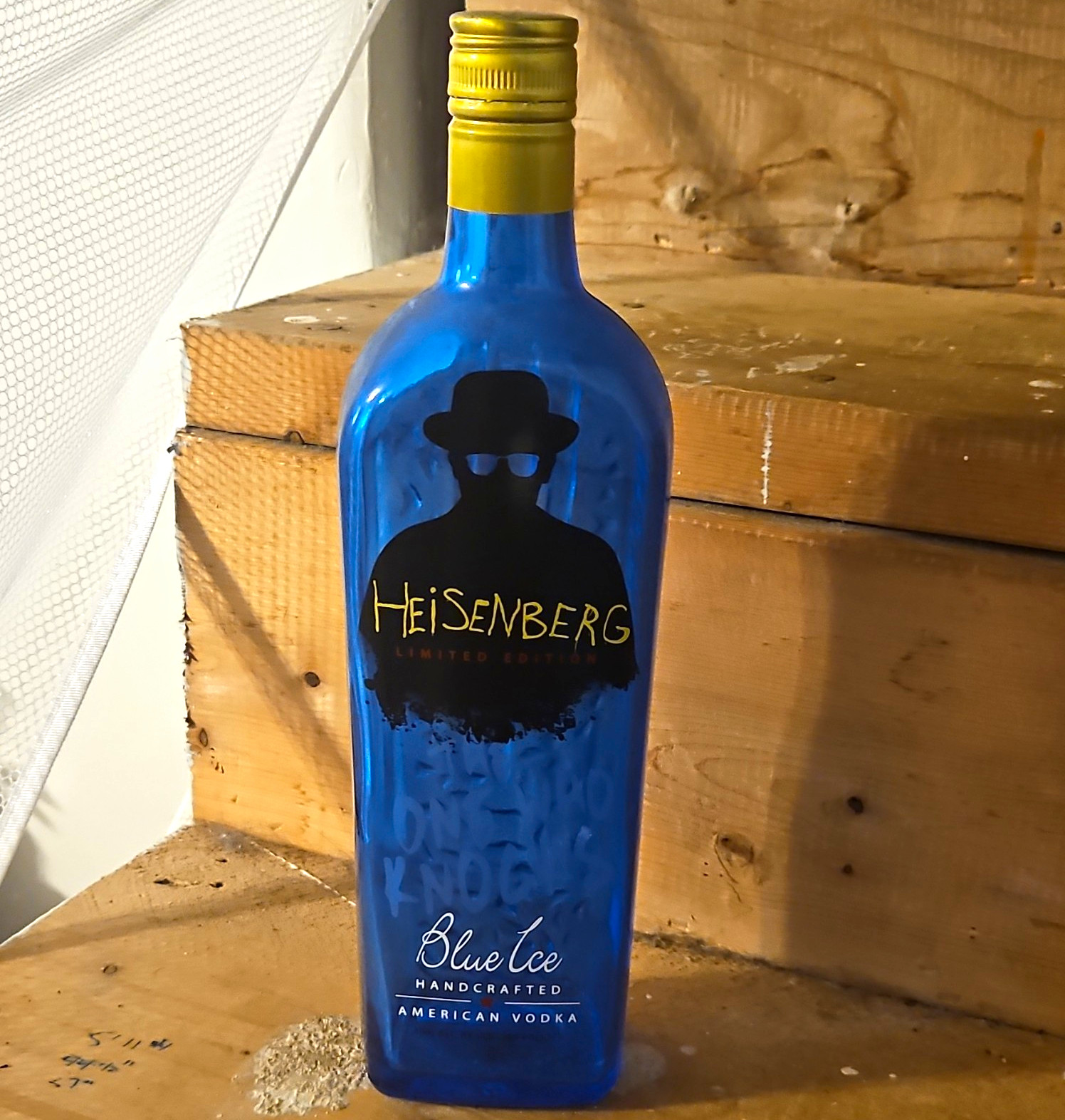 Blue Ice Heisenberg Limited Edition American Vodka Blue Bottle Breaking Bad Blue Ice Heisenberg Limited Edition American Vodka Blue Bottle Breaking Bad