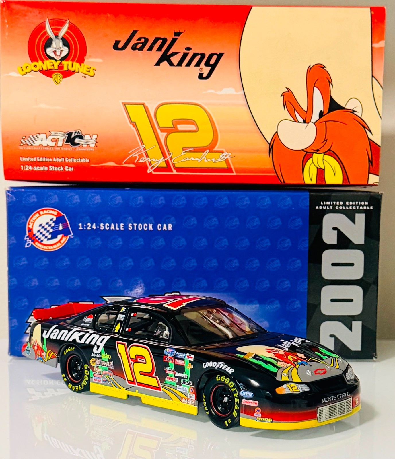 Action 2002 Kerry Earnhardt 12 JaniKing Looney Tunes 1:24 Diecast Monte Carlo