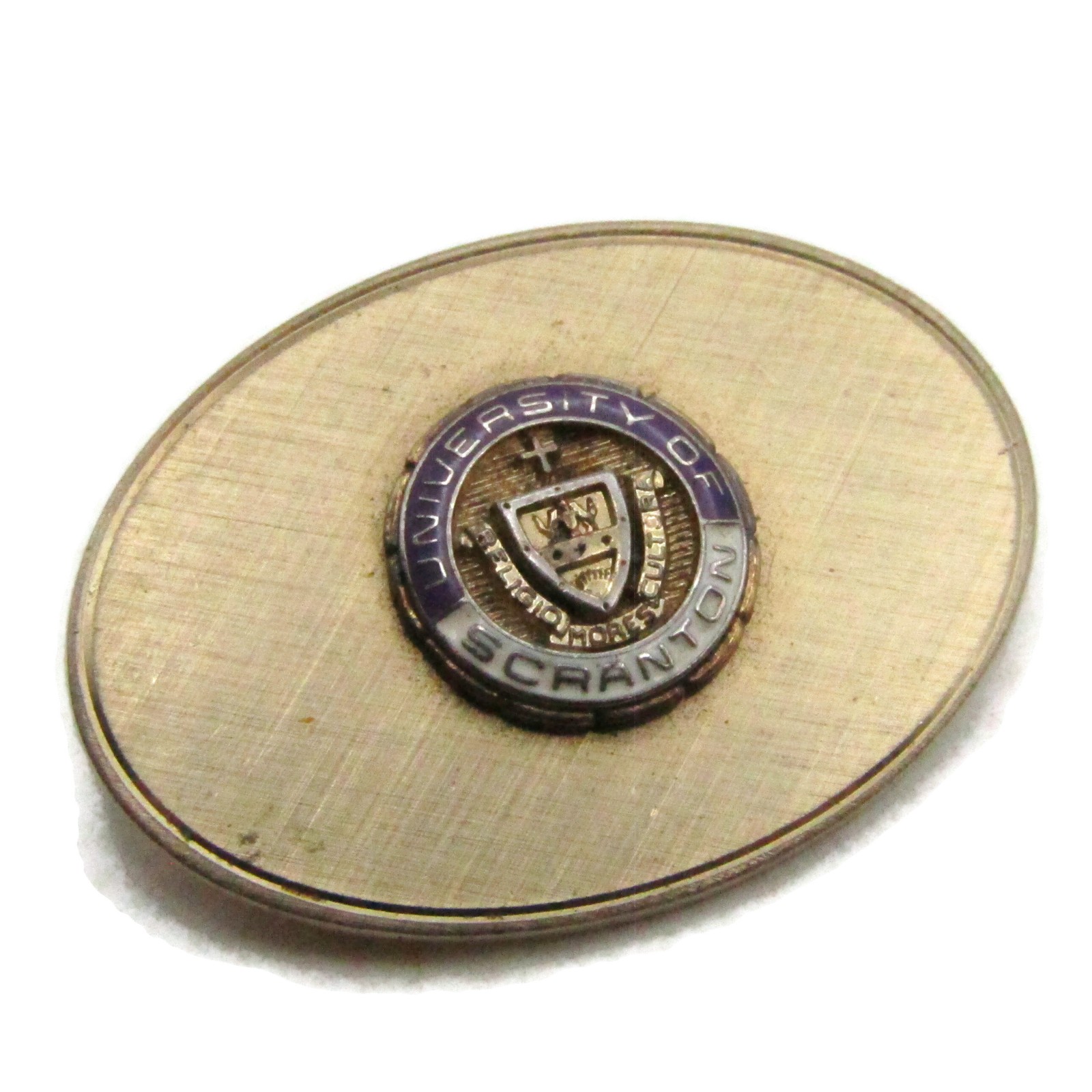 Vintage University of Scranton Pin Beautiful Design Gold Tone