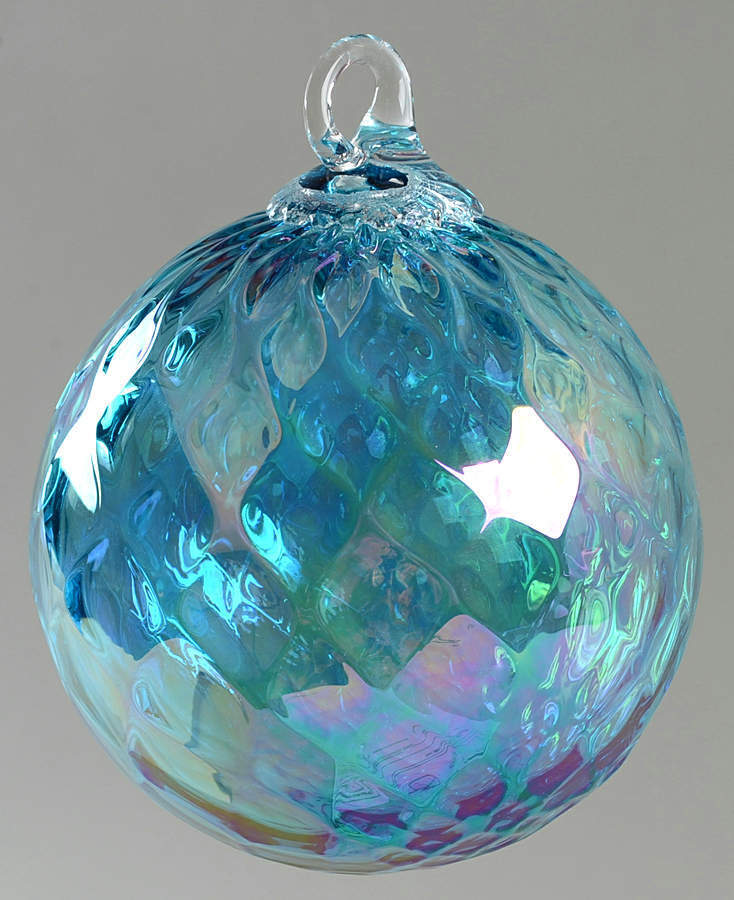 Glass Eye Birthstone Ornaments December-Topaz Diamond Facet - Boxed 12862856