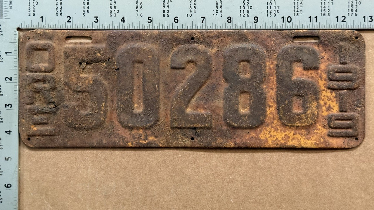 1919 Oregon license plate 50286 Ford Chevy Dodge 24628 1919 Oregon license plate 50286 Ford Chevy Dodge 24628