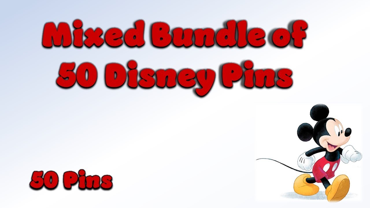 ### MIXED BULK WHOLESALE BUNDLE OF 50 DISNEY PINS ###