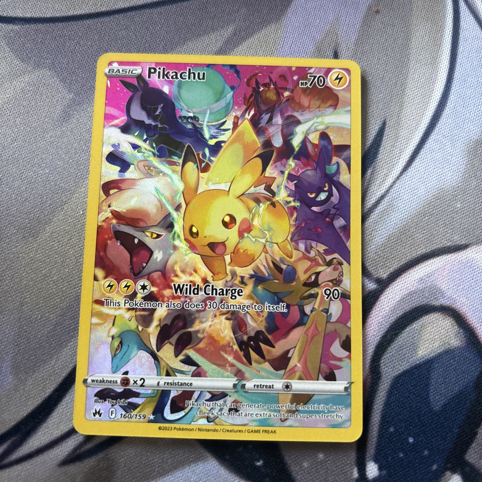 Pokémon TCG Pikachu Secret Rare Full Art Holo 160/159 Crown Zenith EN 2023 Pokémon TCG Pikachu Secret Rare Full Art Holo 160/159 Crown Zenith EN 2023