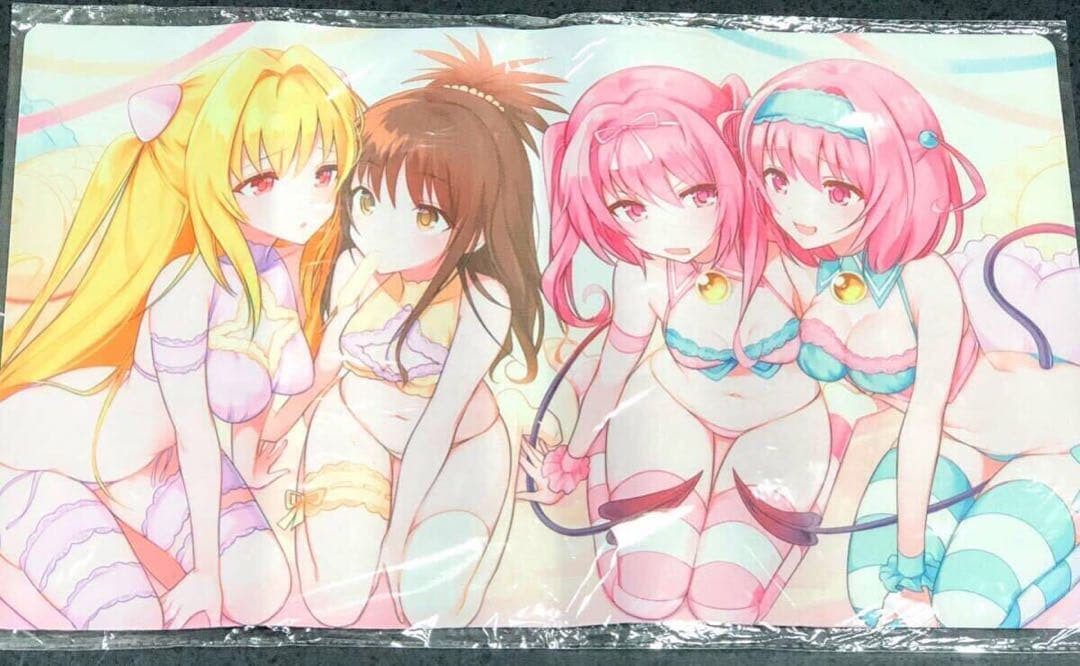 To Love Ru Darkness Rubber PlayMat Yuki Mikan Golden Darkness Momo Nana