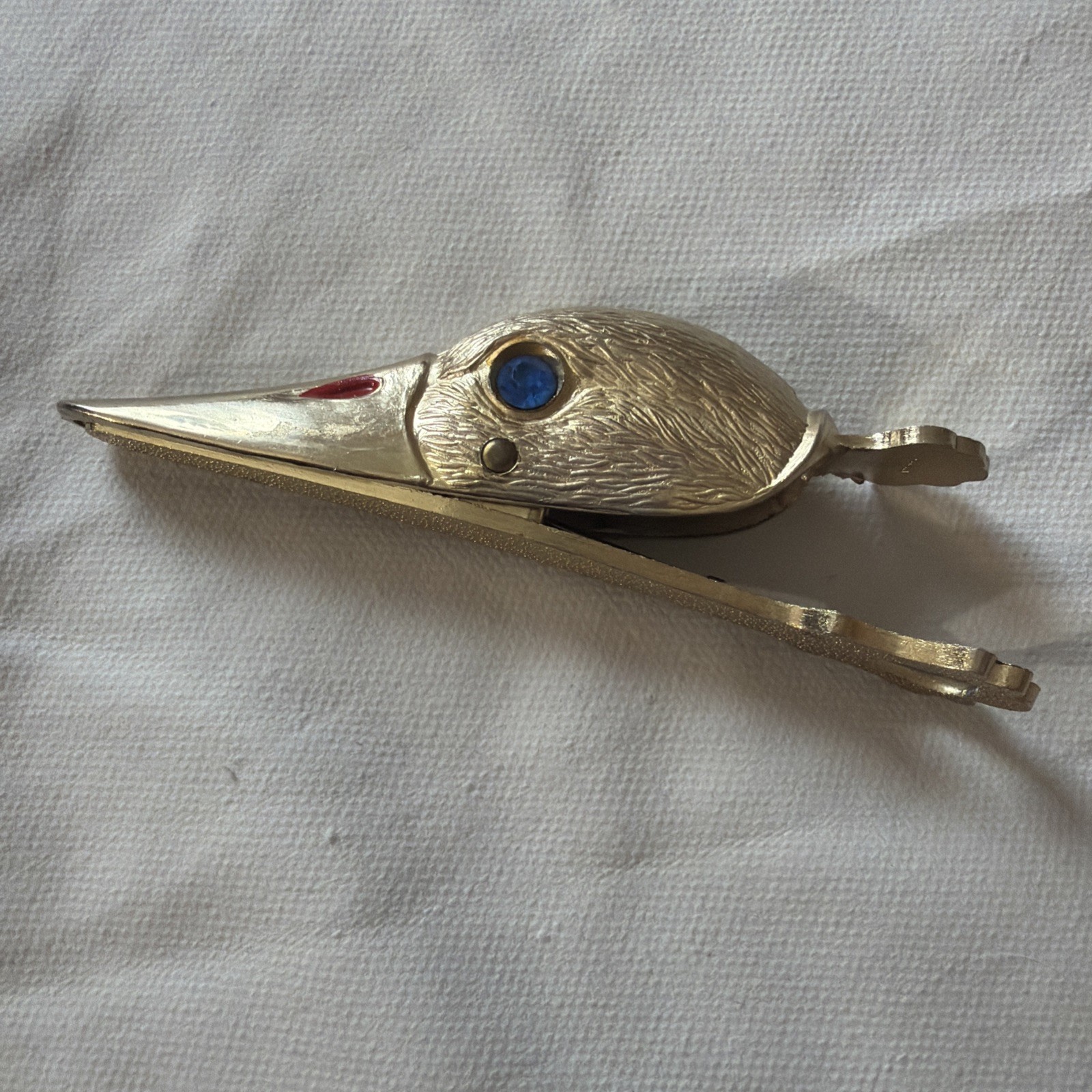 Vintage SRG Japan Mallard Duck Bill Letter Clip Prayer Card Holder Gold Tone Vintage SRG Japan Mallard Duck Bill Letter Clip Prayer Card Holder Gold Tone