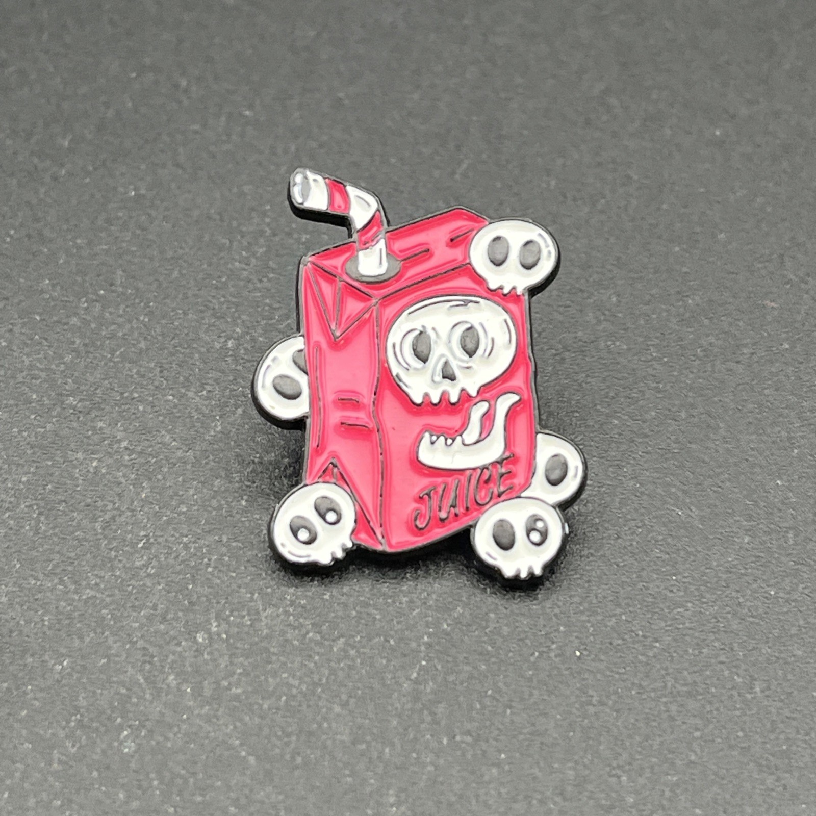 Death Juice Box Skulls Lapel Hat Pin