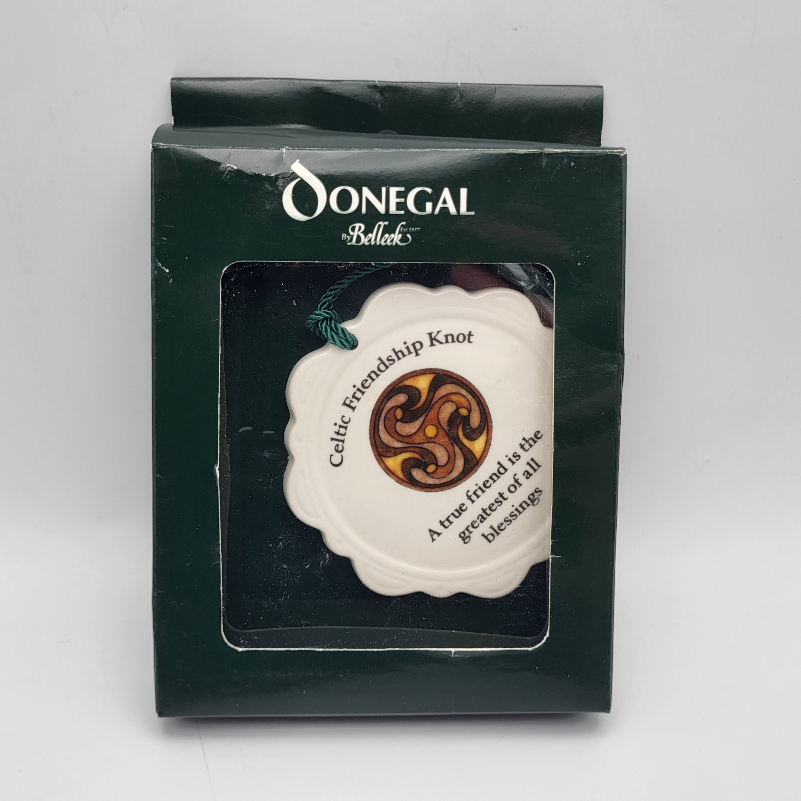 Donegal by Belleek Celtic Friendship Knot Ornament Porcelain 3