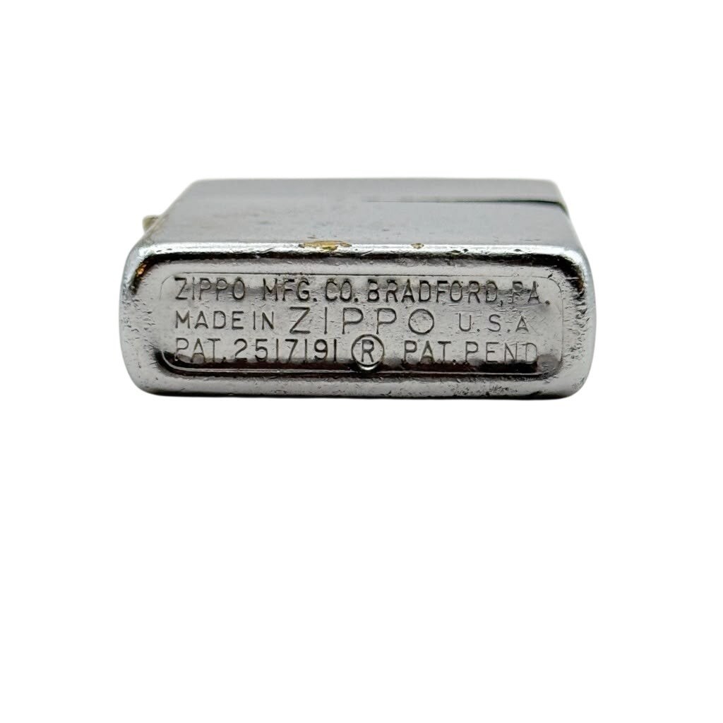 1951-1953 Zippo Plain Chrome PAT PEND Windproof Pocket Lighter Pitting Untested 1951-1953 Zippo Plain Chrome PAT PEND Windproof Pocket Lighter Pitting Untested