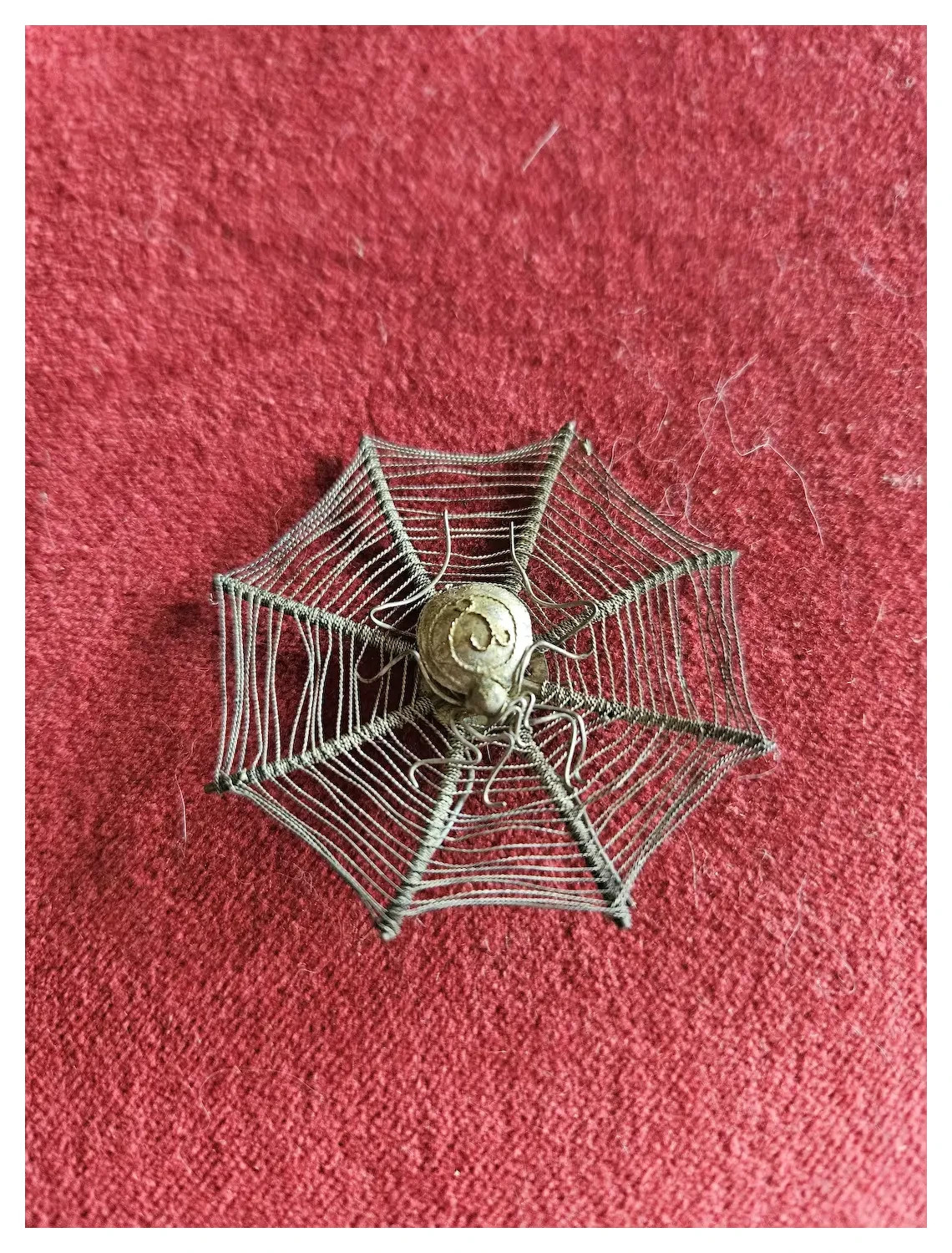Antique 1920's Spider Web Pin Brooch Great for Halloween 