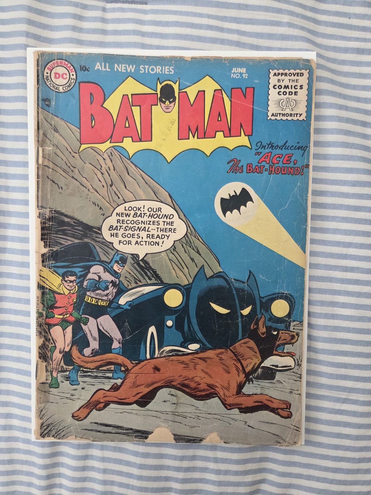 BATMAN #92 (1955) Robin 1st ACE The Bat Hound 1st Appearance 10c