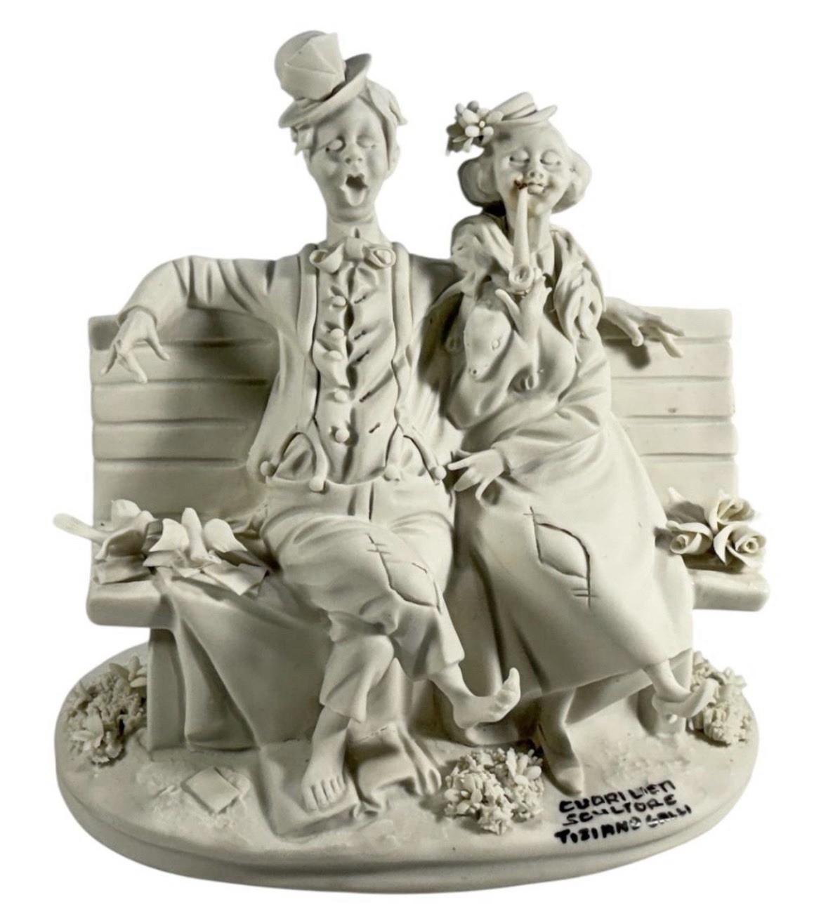 Vintage Tiziano Galli Capodimonte “Cuori Lenti Scultore” W/Blue N Vintage Tiziano Galli Capodimonte “Cuori Lenti Scultore” W/Blue N