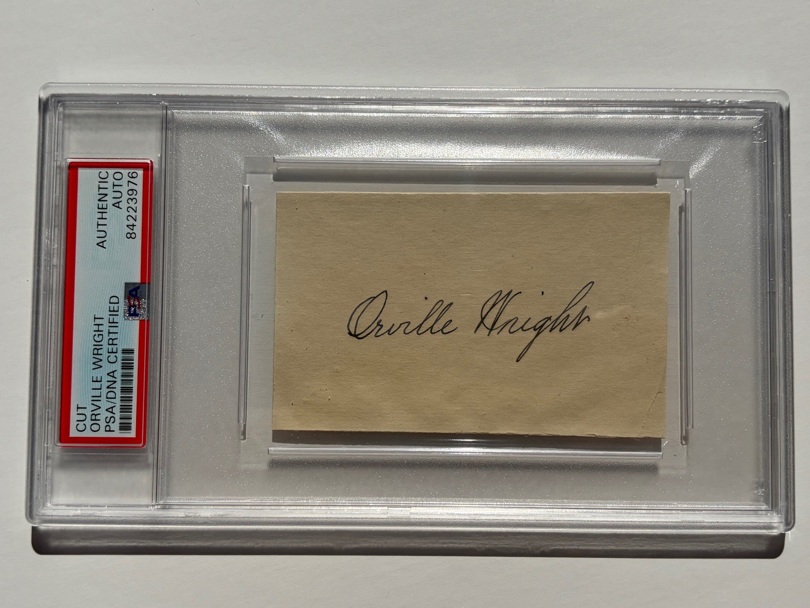 Orville Wright Brothers Aviator Signed Autograph Cut PSA DNA