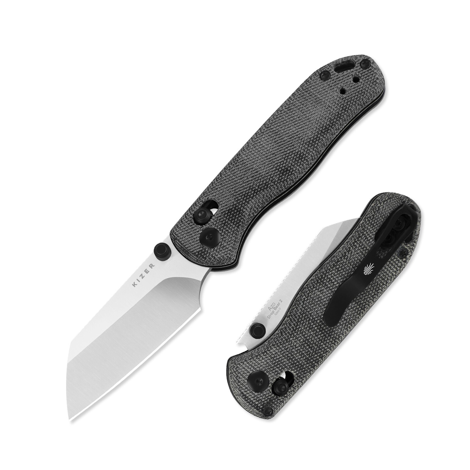 Kizer Drop Bear 2 Folding Pocket Knife Nitro-V Blade Micarta Handle V3619.2KS1 Kizer Drop Bear 2 Folding Pocket Knife Nitro-V Blade Micarta Handle V3619.2KS1