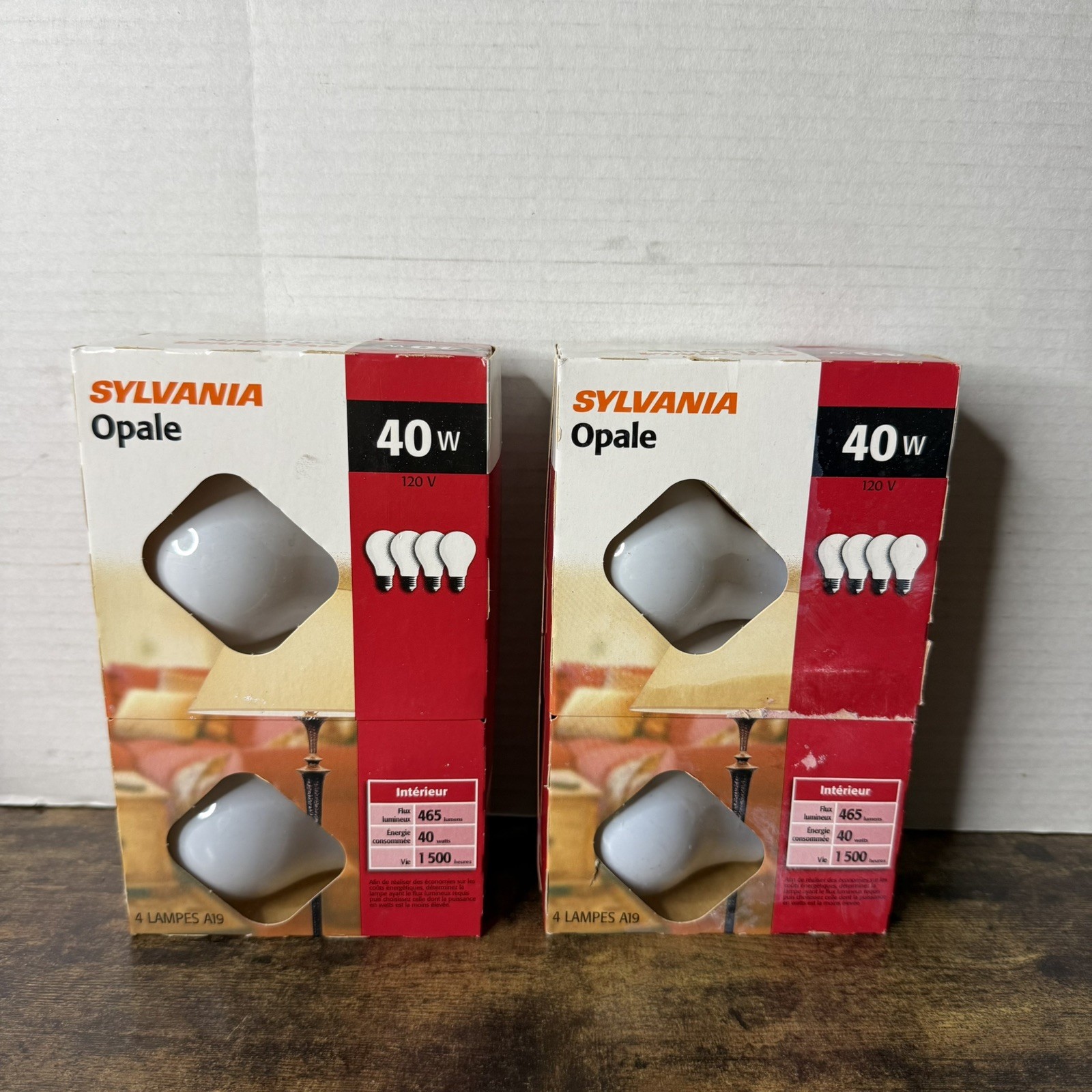 Sylvania 40W Soft White A19 Incandescent Bulbs lot 2-pack 8bulbs NOS Made in USA