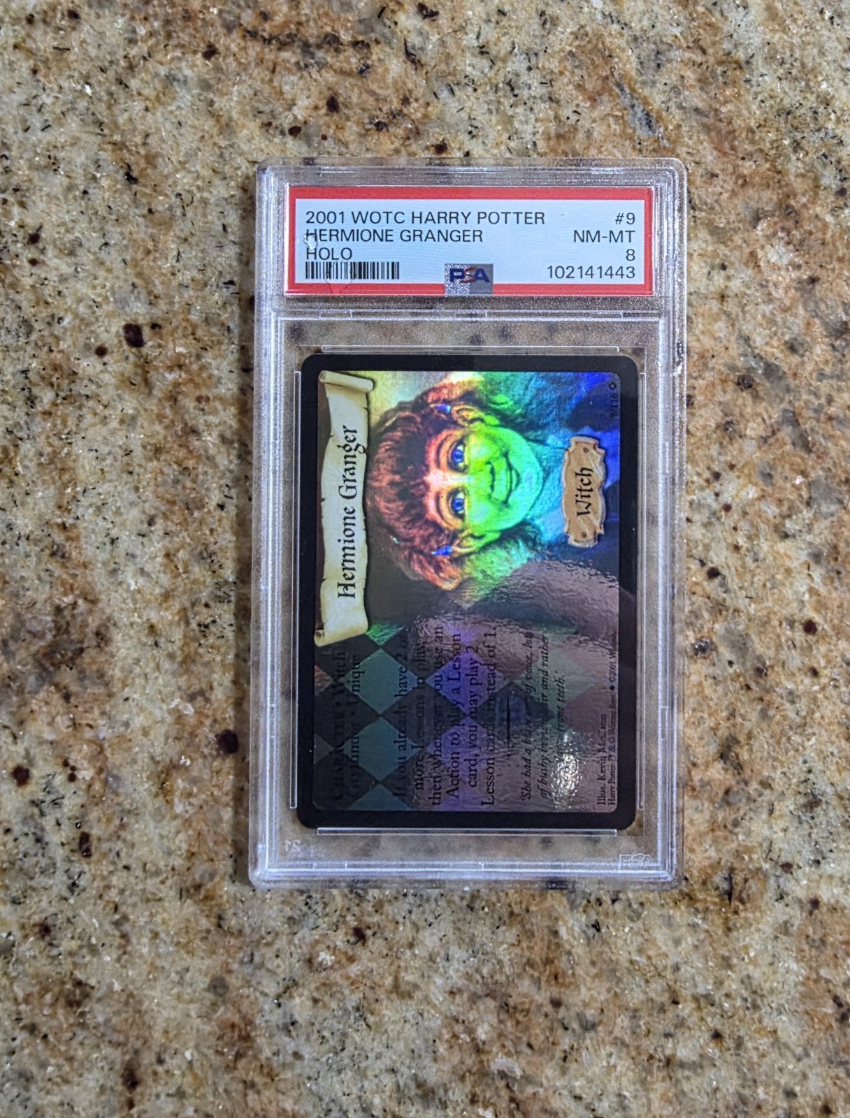2001 WOTC HARRY POTTER HOLO #9 HERMIONE GRANGER PSA 8 🔥