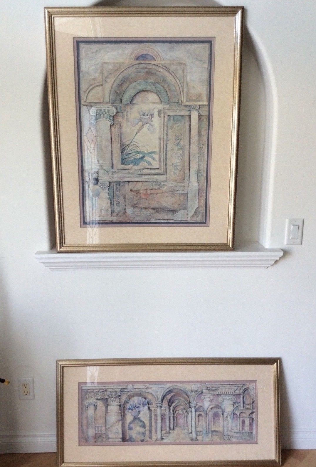 Set VTG Neoclassical Greek Roman Wall Art Gold Frame Set VTG Neoclassical Greek Roman Wall Art Gold Frame