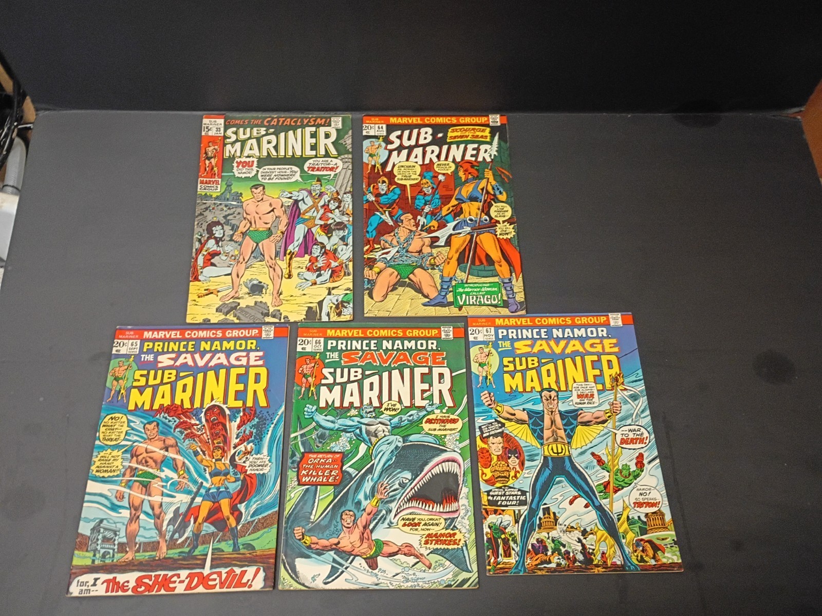 Sub-Mariner Lot # 33, 64, 65, 66, 67.   Marvel Key 