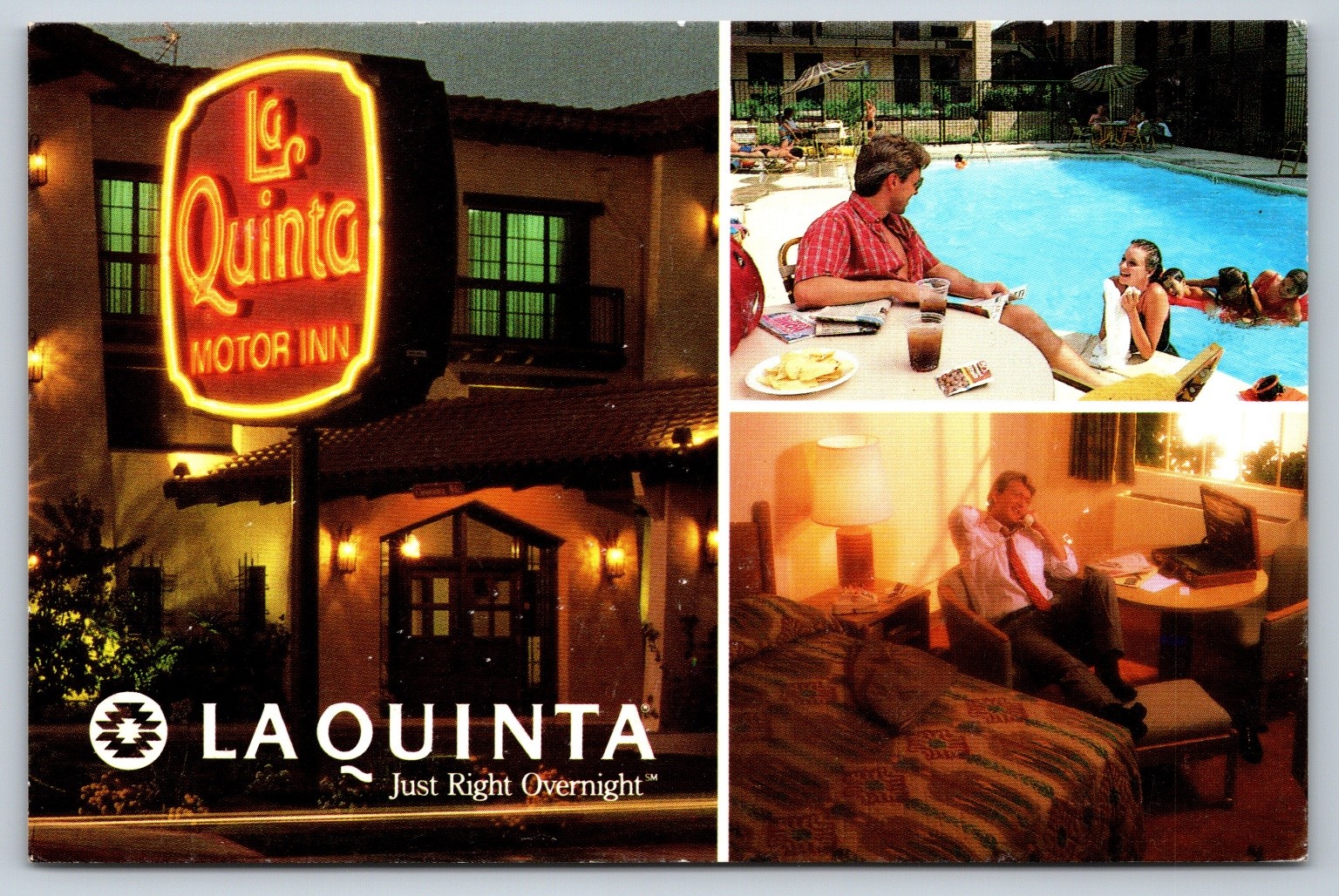 Vintage La Quinta Motor Inn Advertising Postcard Multi-View Pool Room 1-800 Vintage La Quinta Motor Inn Advertising Postcard Multi-View Pool Room 1-800