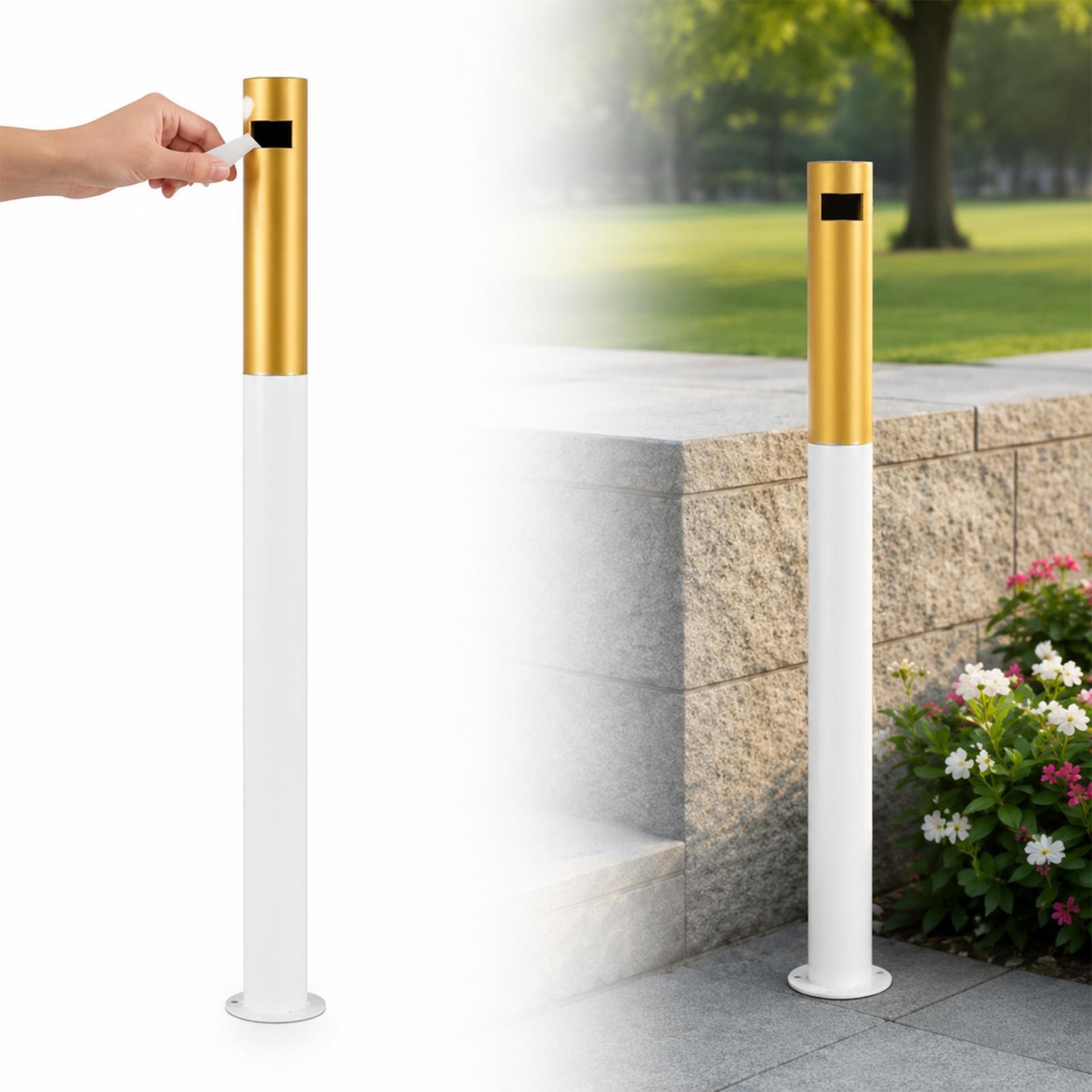 Cigarette Butt Receptacle, Cigarette Butt Collector Receptacle Disposal Outdoor