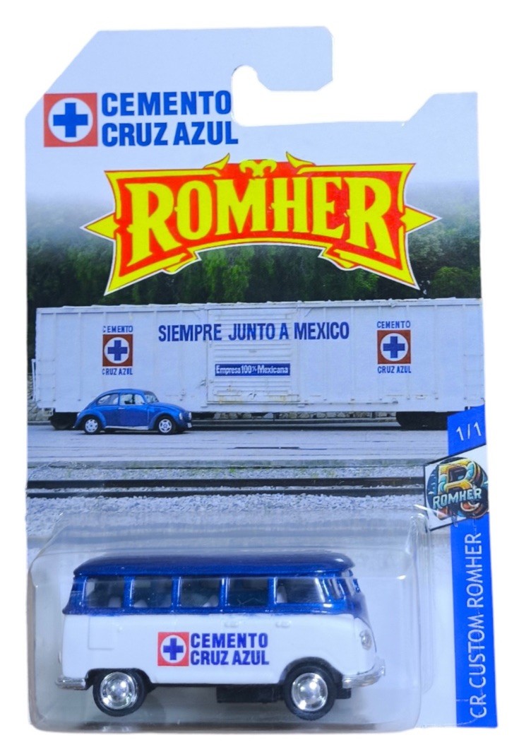 Combi Cruz Azul Custom 1:64 De Futbol Combi Cruz Azul Custom 1:64 De Futbol