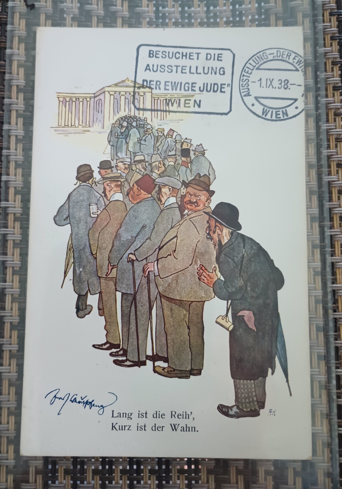 1938 VIENNA AUSTRIA THE ETERNAL JEW PROPAGANDA POSTCARD HOLOCAUST ANTI JEWISH 1938 VIENNA AUSTRIA THE ETERNAL JEW PROPAGANDA POSTCARD HOLOCAUST ANTI JEWISH
