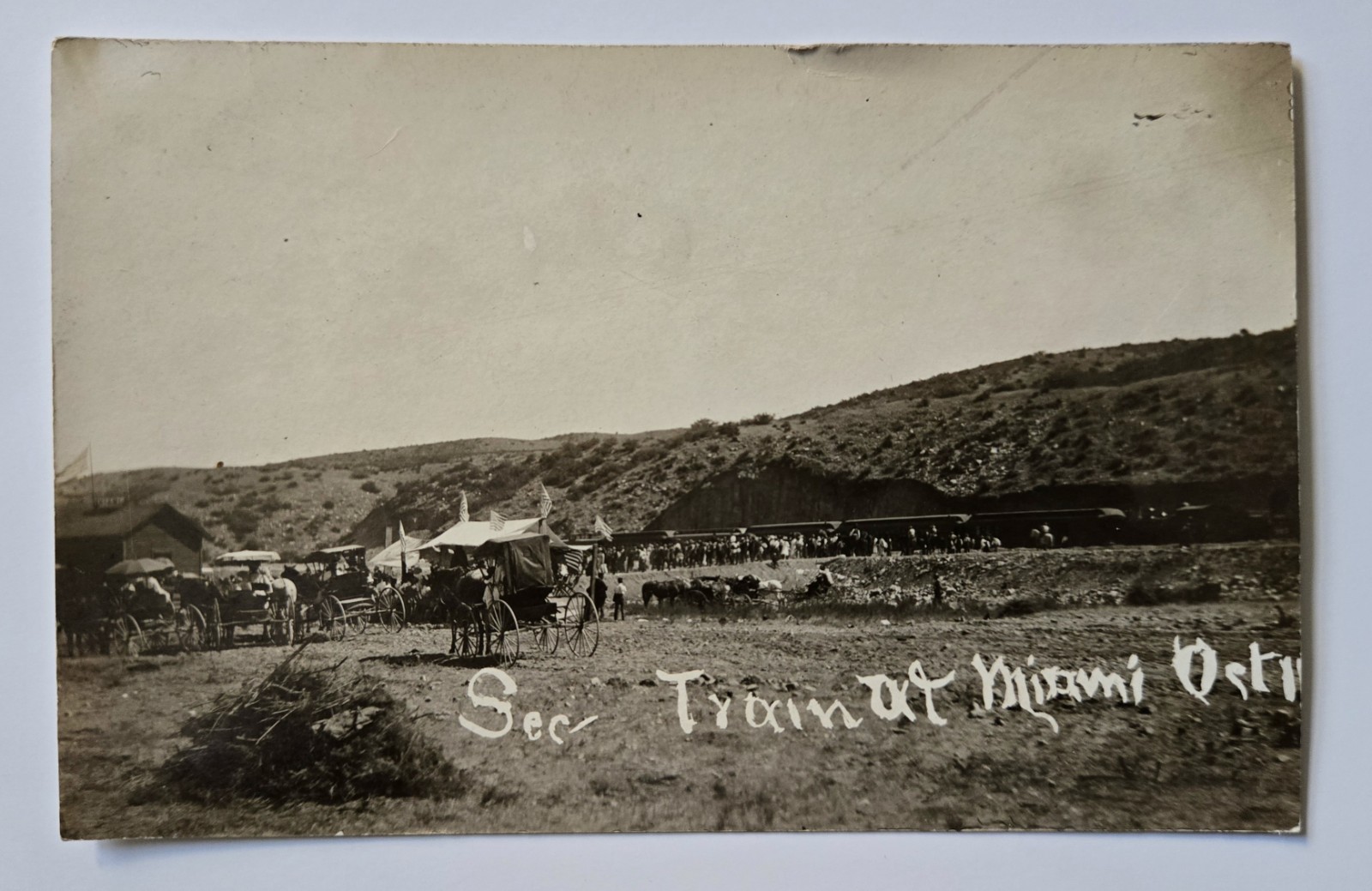 Vintage Arizona RPPC Miami AZ Section Train Railroad HB Meriwether Photo Globe Vintage Arizona RPPC Miami AZ Section Train Railroad HB Meriwether Photo Globe