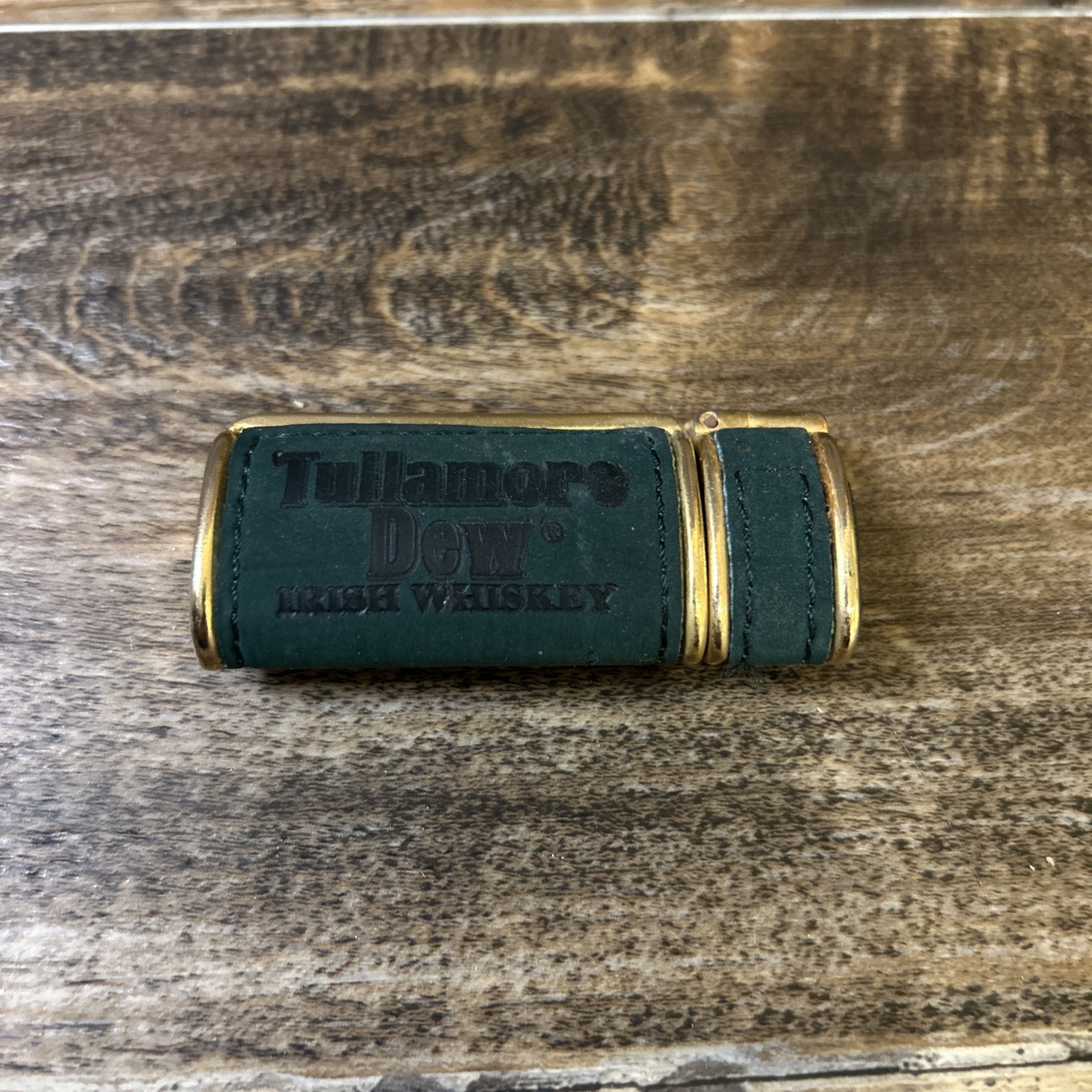 Tullamore D.E.W. Irish Whiskey Vintage Brass Case Cover For BIC Lighter