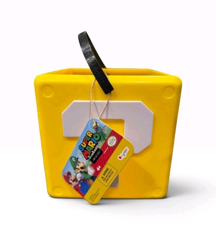 Disguise Super Mario Bros Question Block Trick or Treat Pail Yellow