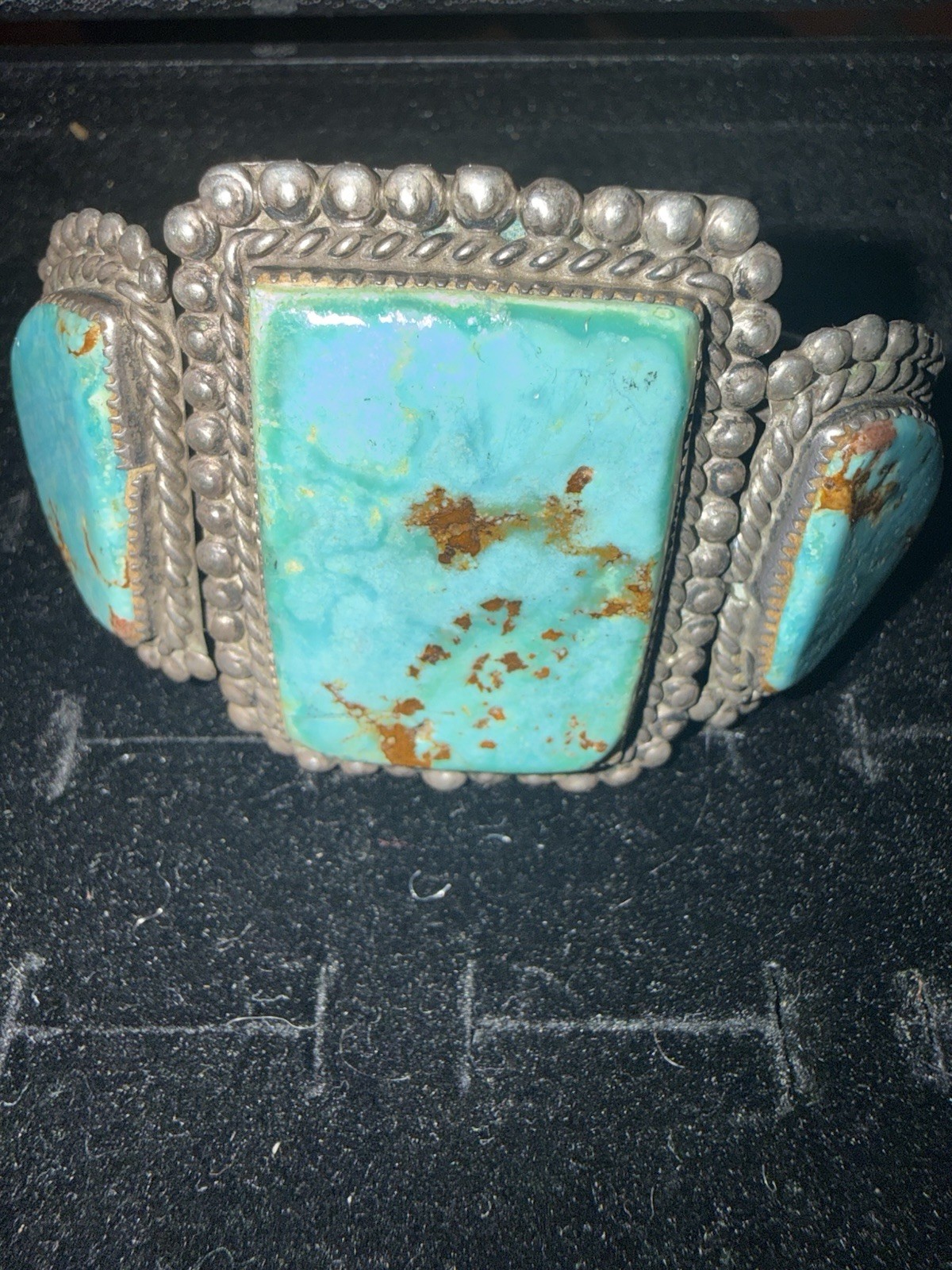 Vintage navajo sterling silver turquoise cuff bracelet Vintage navajo sterling silver turquoise cuff bracelet