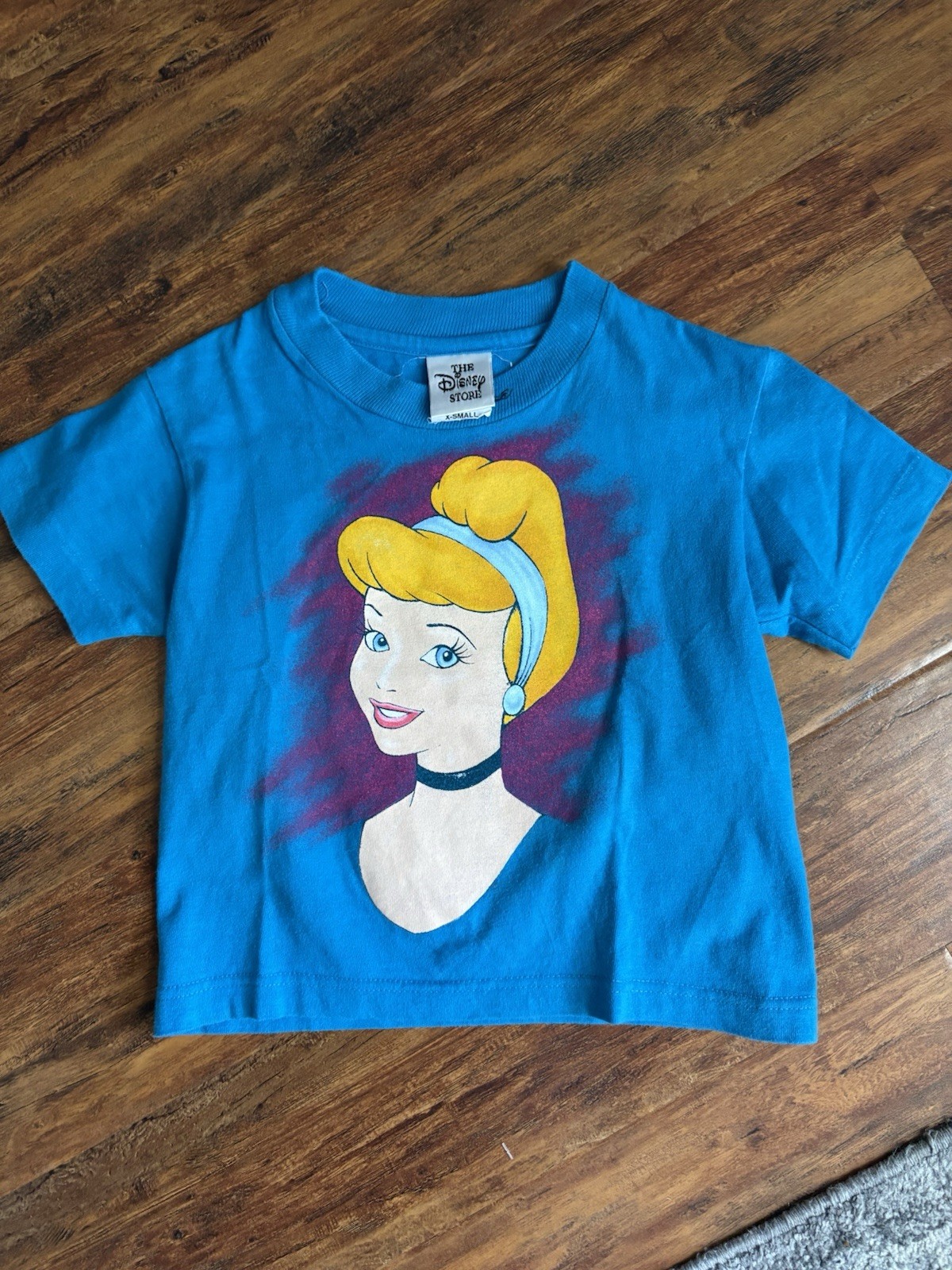 Vintage Disney Store Disney Cinderella Blue Graphic Crop T-Shirt kids XS Vintage Disney Store Disney Cinderella Blue Graphic Crop T-Shirt kids XS