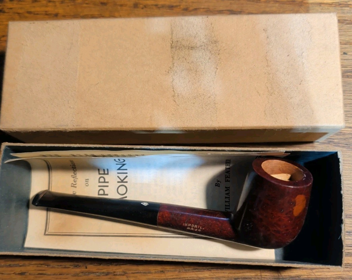 ORIGINAL Bushell Easy Bite Pipe Imported Briar Root IN BOX VINTAGE Estate ORIGINAL Bushell Easy Bite Pipe Imported Briar Root IN BOX VINTAGE Estate