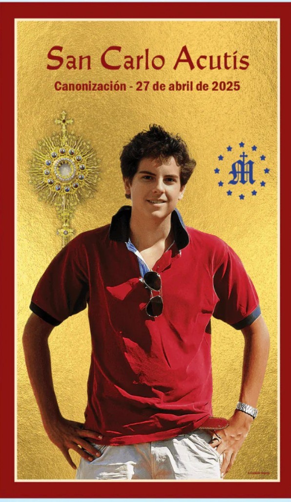 San Carlo Acutis Estampita de Oración, New #PC-121