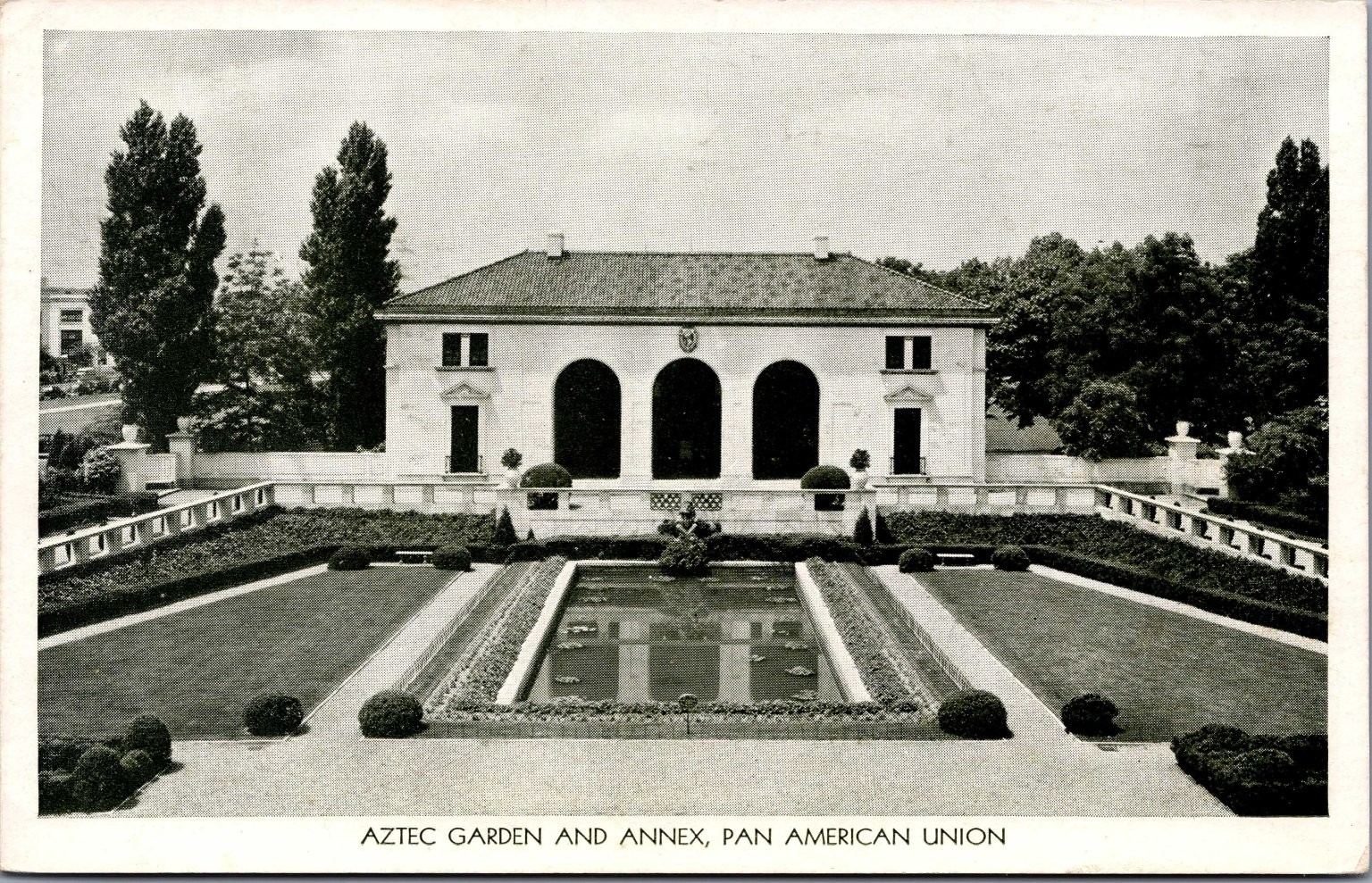 Vintage Pan American Union Aztec Garden Annex Washington DC Postcard c1920s-40s Vintage Pan American Union Aztec Garden Annex Washington DC Postcard c1920s-40s