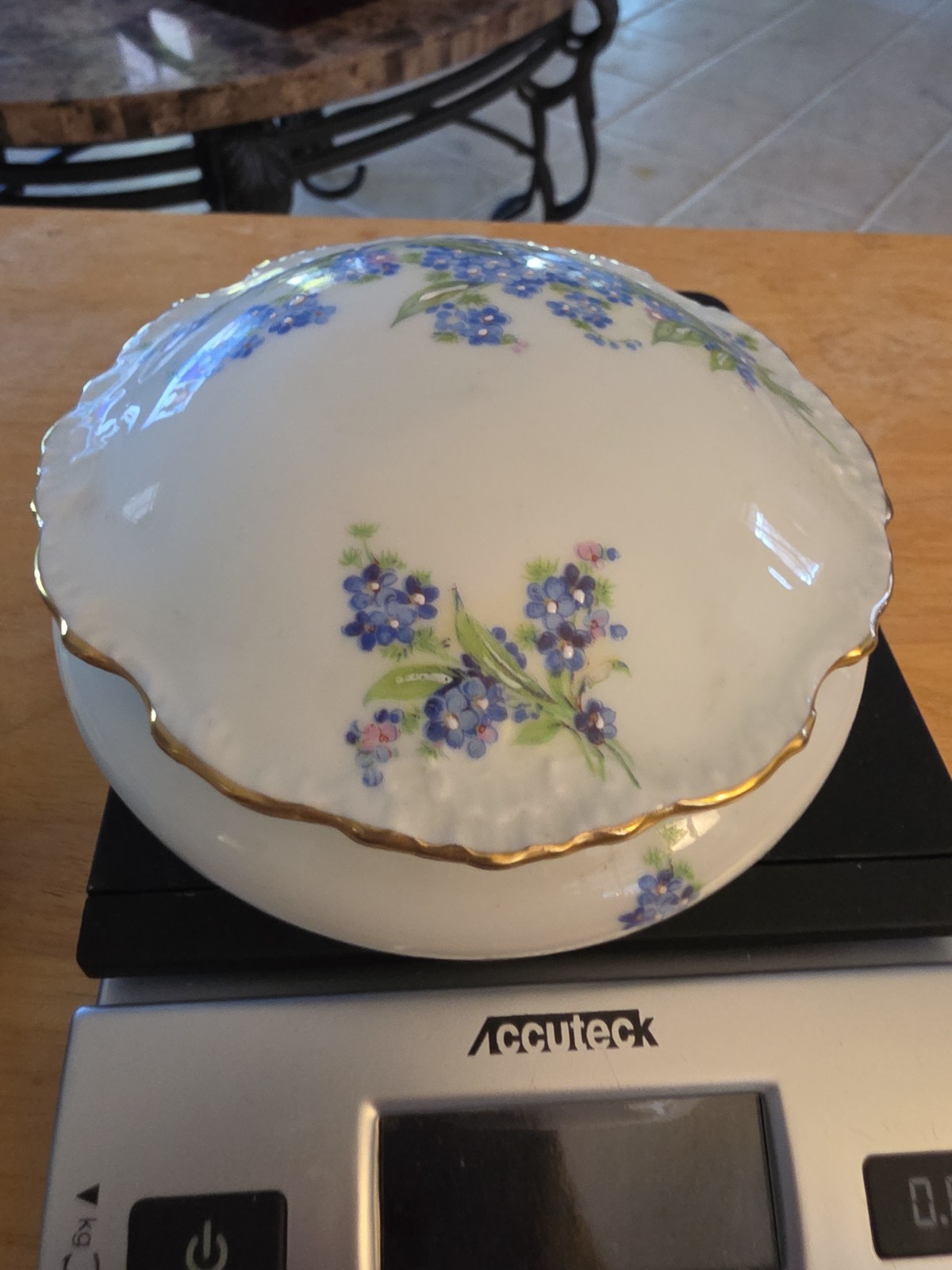 Vintage Chamart Limoges France Porcelain Covered Bowl Lidded Box Forget Me Nots Vintage Chamart Limoges France Porcelain Covered Bowl Lidded Box Forget Me Nots