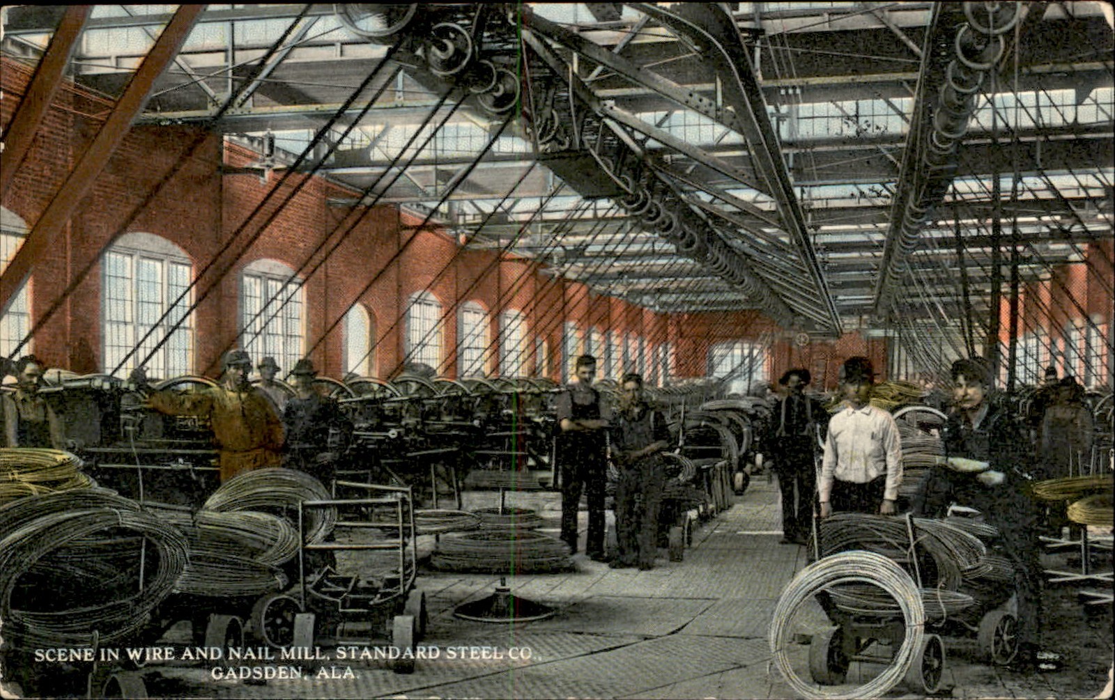 Gadsden AL Wire and Nail Mill c1900s-10s Vintage Postcard bhn Gadsden AL Wire and Nail Mill c1900s-10s Vintage Postcard bhn