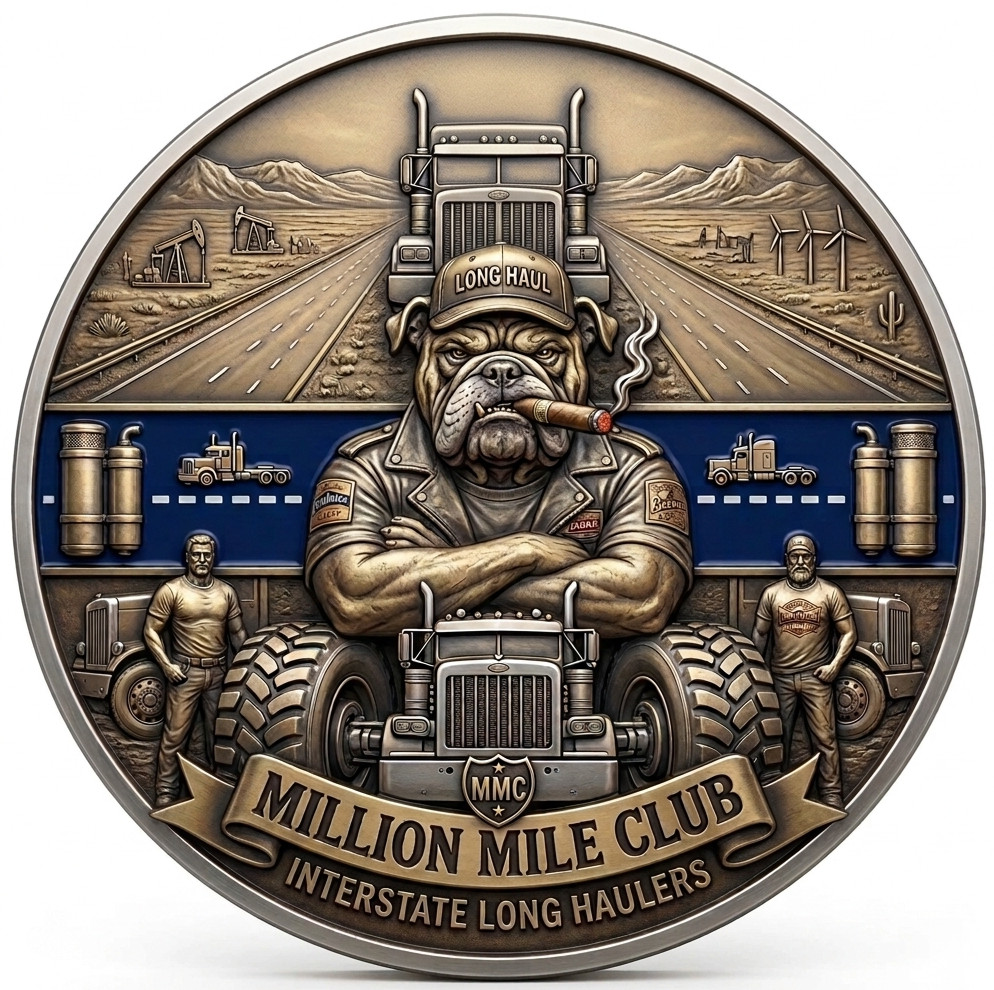 Long Haul Trucker Million Mile Club Gift USA Premium Military Graphics 4