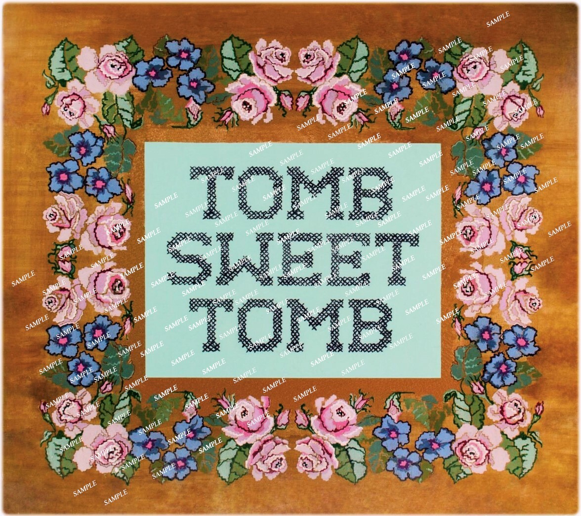 1969 Disney Haunted Mansion Tomb Sweet Tomb Needlepoint 11 x 12.5 Poster 1969 Disney Haunted Mansion Tomb Sweet Tomb Needlepoint 11 x 12.5 Poster