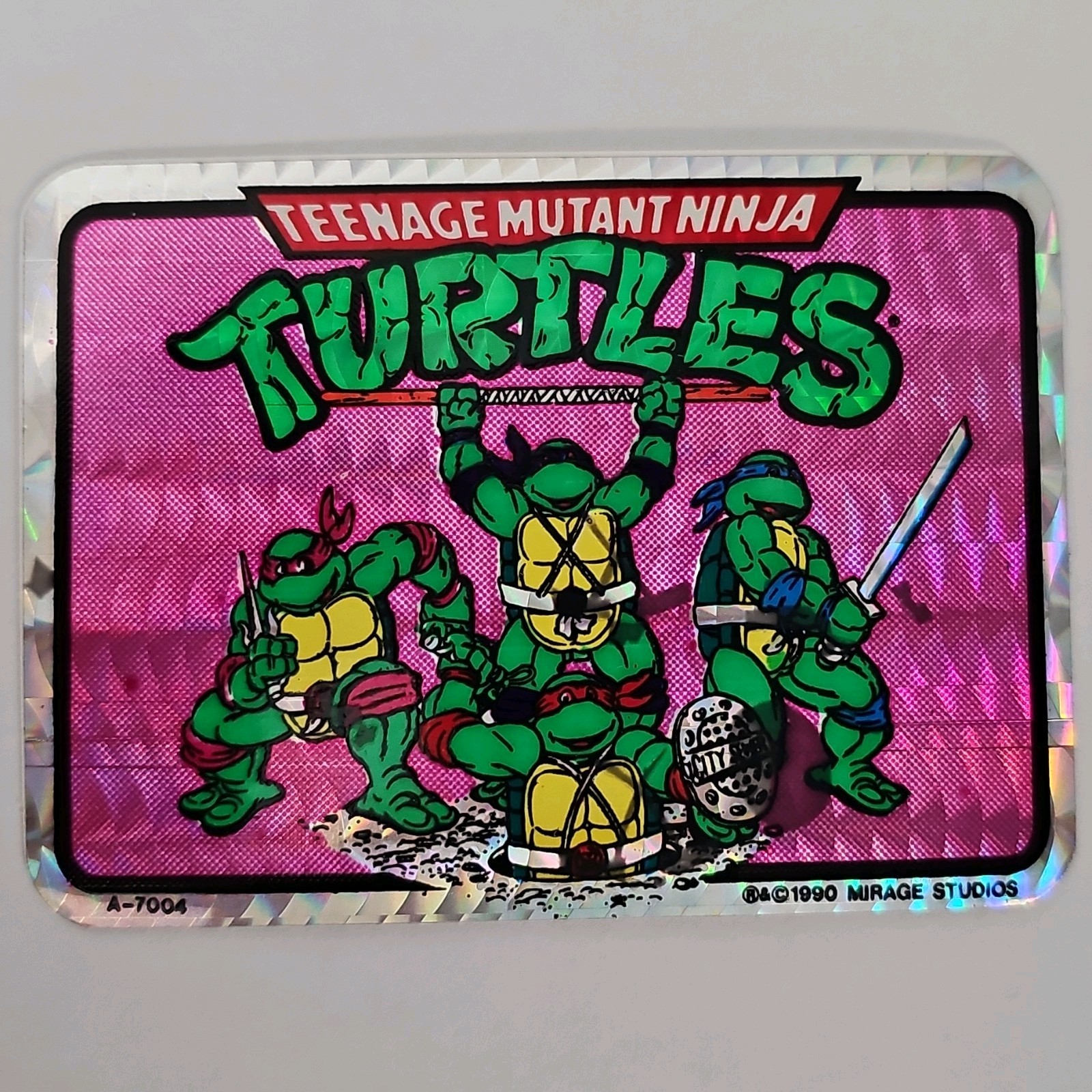 Rare VTG Prism 1990 TMNT Vending Machine Sticker by Mirage Studios Rare VTG Prism 1990 TMNT Vending Machine Sticker by Mirage Studios
