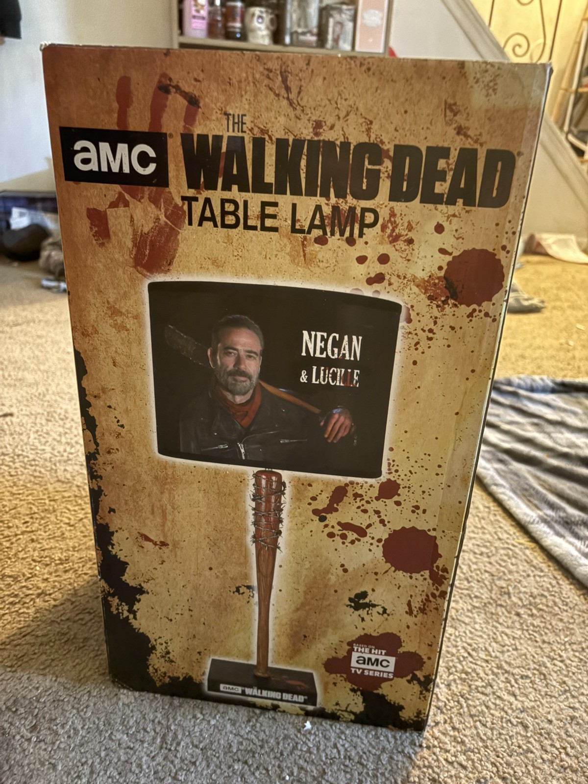 The Walking Dead Negan Lamp Lucille Bat Desk light Rabbit Tankaka 2016 AMC Rare
