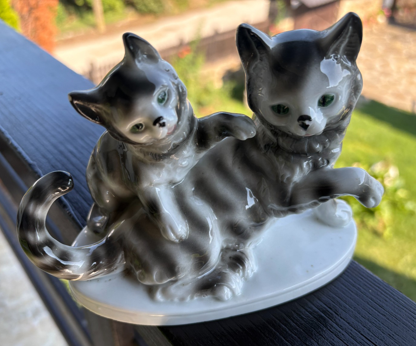 Vintage Carl Scheidig Gräfenthal Porcelain Playing Cats Figurine Model 7337 Germ