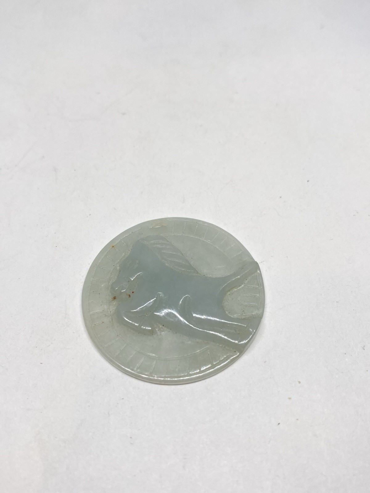 5.5g ZODIAC SIGN HORSE JADE JADEITE GEMSTONE CIRCLE FINE PENDANT RARE 5.5g ZODIAC SIGN HORSE JADE JADEITE GEMSTONE CIRCLE FINE PENDANT RARE