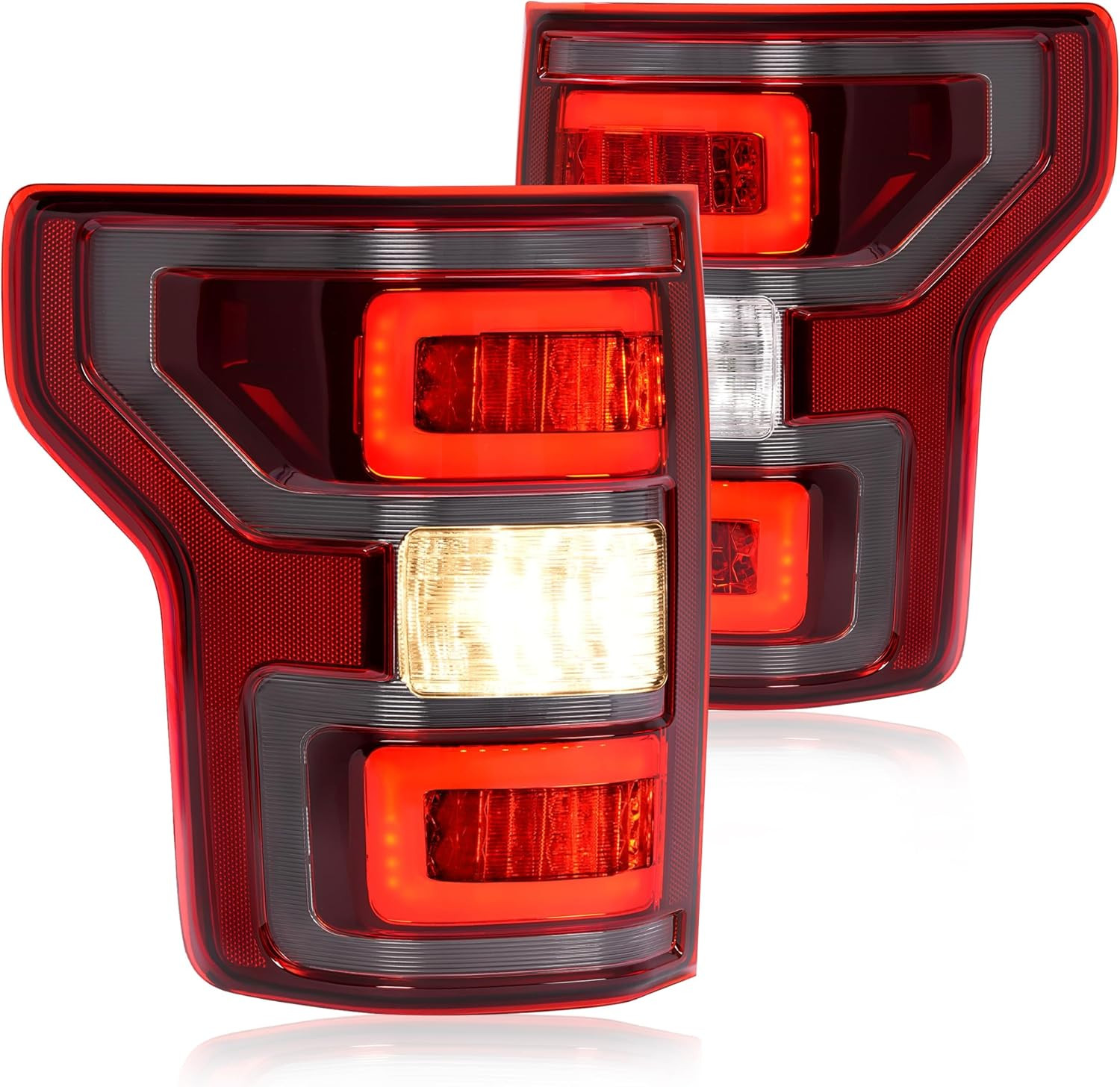 Pair LED Tail Light Compatible with 2018-2020 Ford F-150 Pickup (XL/XLT) Rear Br Pair LED Tail Light Compatible with 2018-2020 Ford F-150 Pickup (XL/XLT) Rear Br