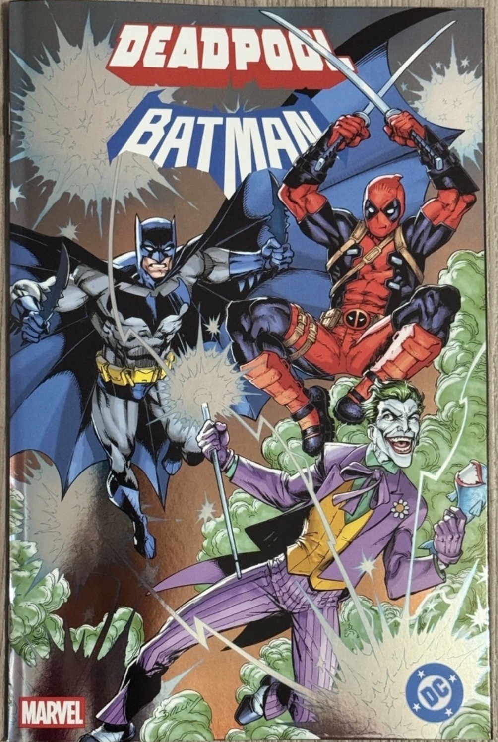 Deadpool Batman #1 Bagley Foil variant NM Deadpool Batman #1 Bagley Foil variant NM