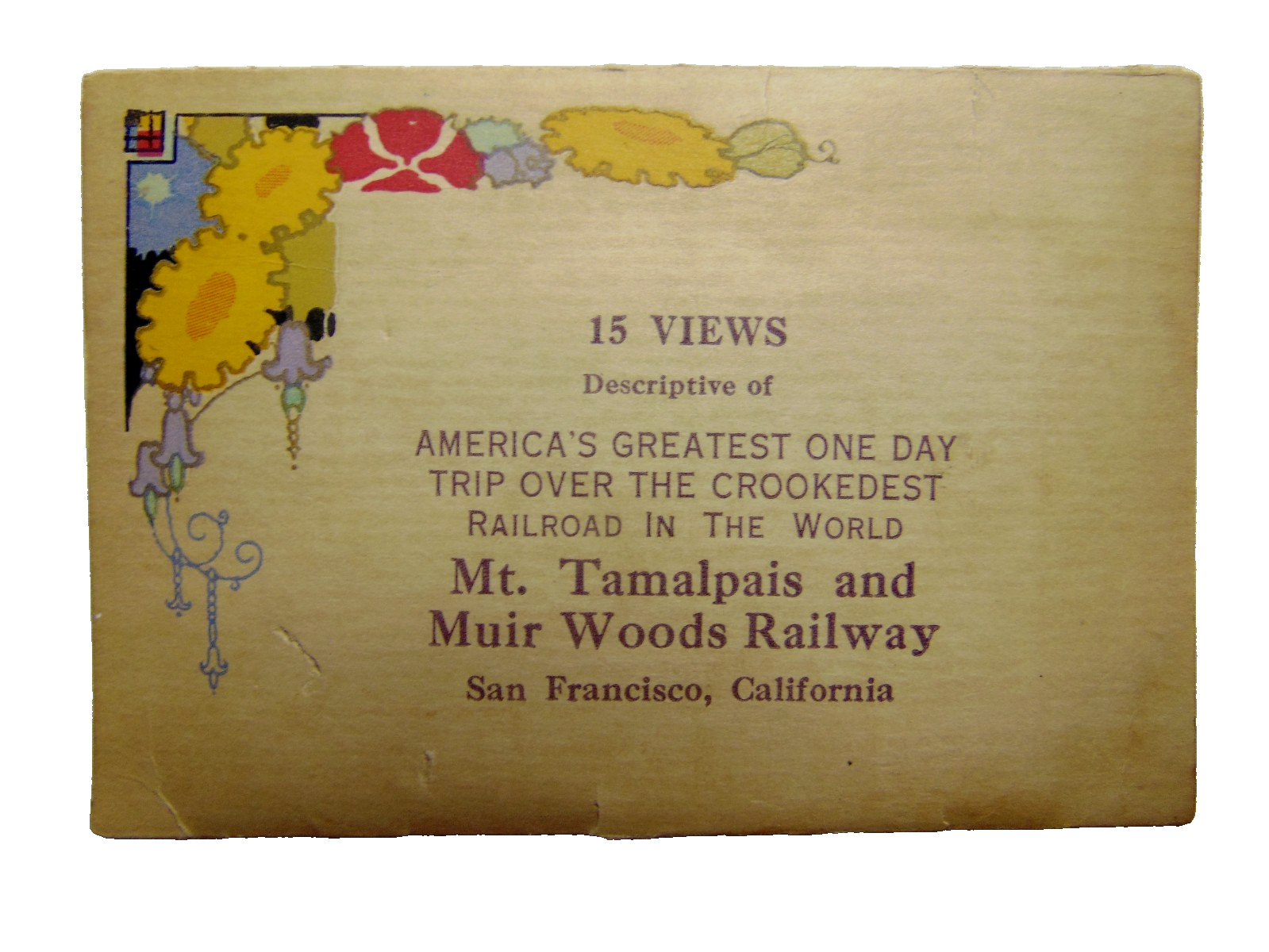 John Muir Woods Railway Photo Folder San Francisco Cal 1927 Souvenir 15 Photos John Muir Woods Railway Photo Folder San Francisco Cal 1927 Souvenir 15 Photos