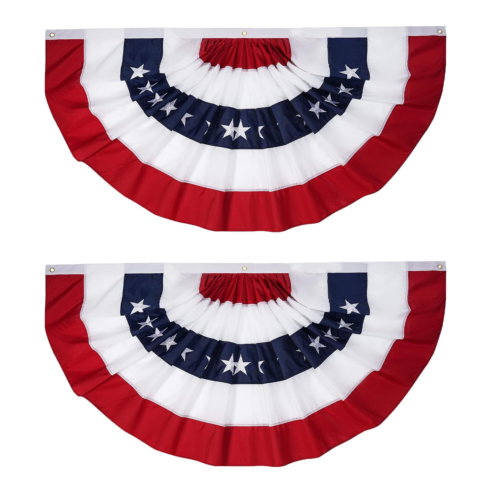 Frf Flag American Flag Bunting 2X4 Ft 2 Pcs Embroidered Patriotic Bunting Flags Frf Flag American Flag Bunting 2X4 Ft 2 Pcs Embroidered Patriotic Bunting Flags