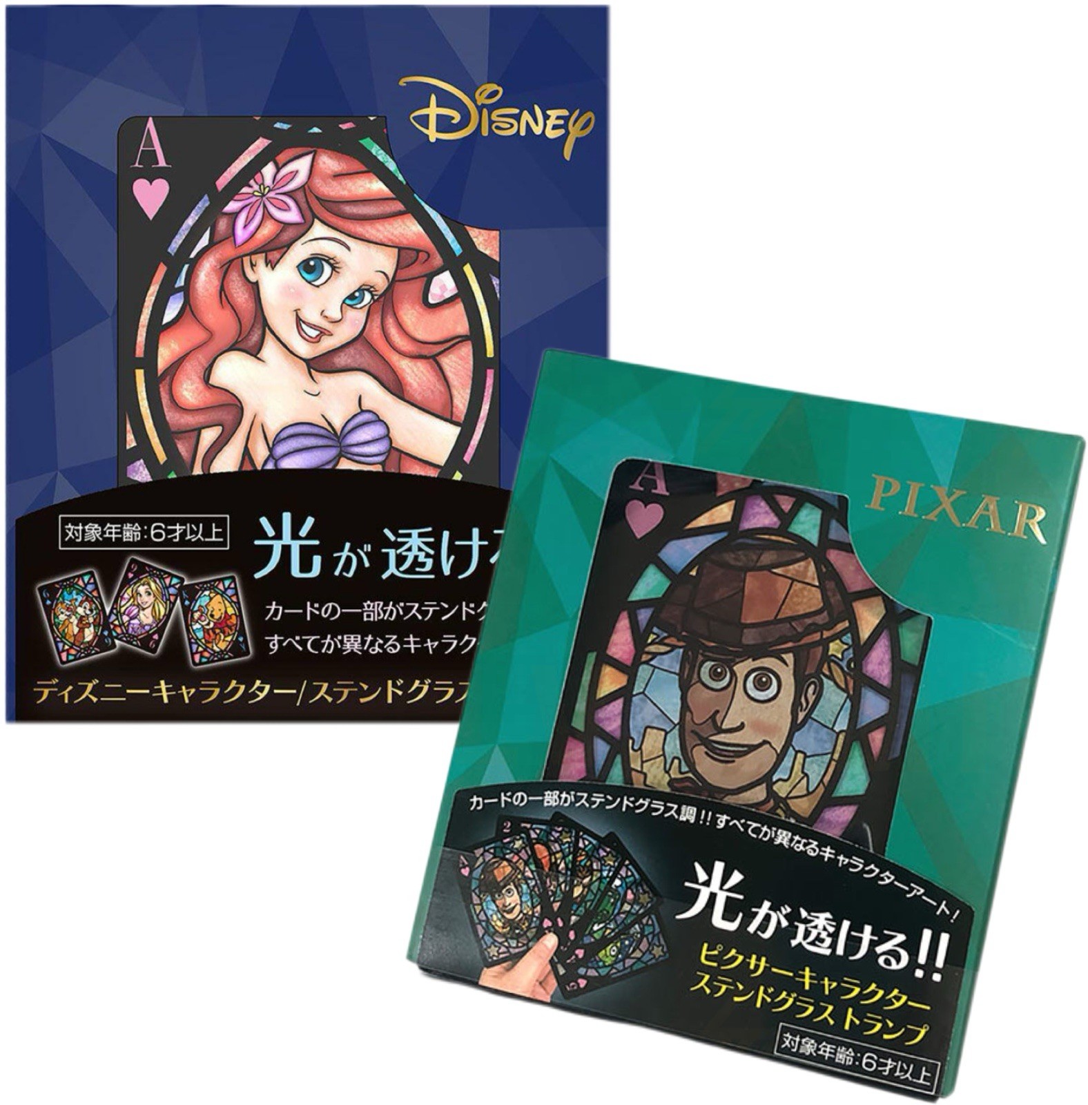 Tenyo x Disney & Pixar Stained Glass Playing Cards Bundle Set - SHIP FROM USA Tenyo x Disney & Pixar Stained Glass Playing Cards Bundle Set - SHIP FROM USA