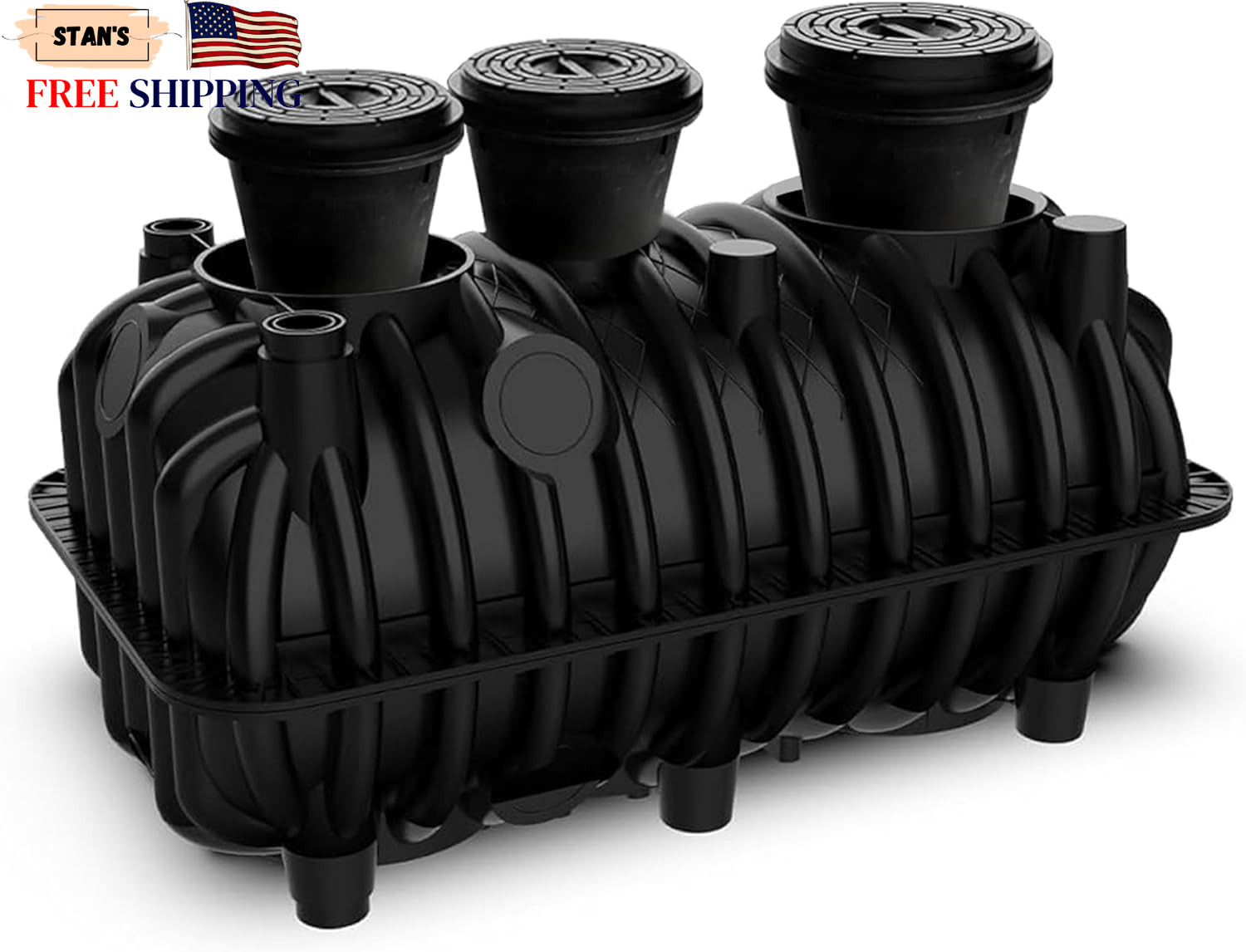 Underground Septic Tank Kit Plastic Septic Tank System for 3-5 Persons NEW